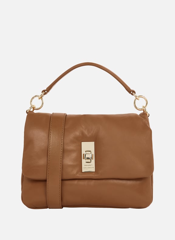 Sac à bandoulière en cuir lisse Marron by TOMMY HILFIGER TOMMY HILFIGER Sac à bandoulière en cuir lisse Marron