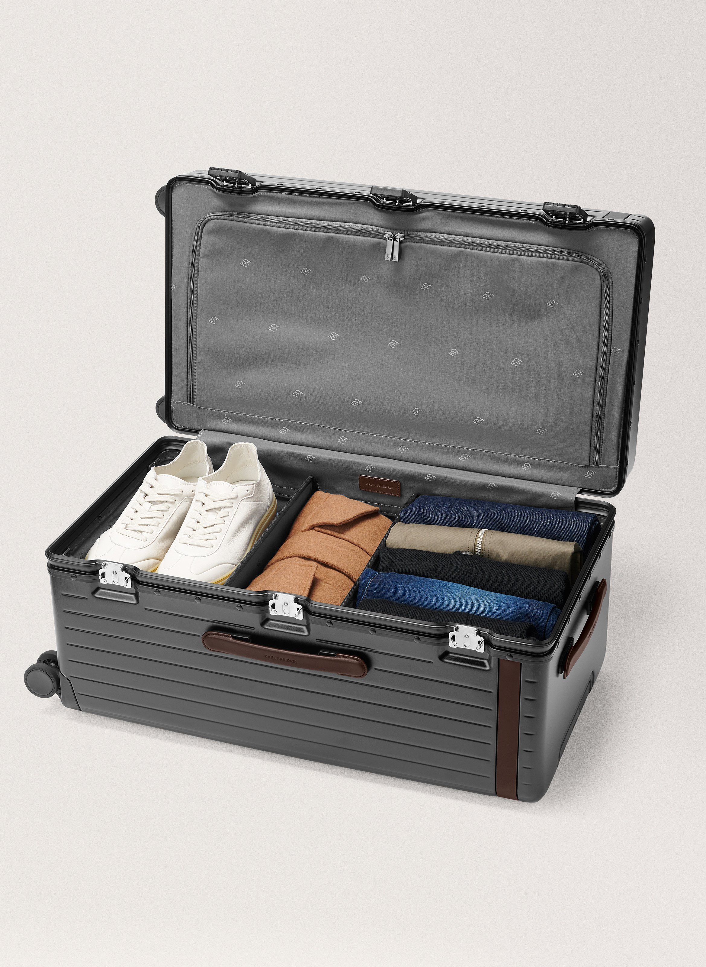 Valise 'trunk' en polycarbonate CARL FRIEDRIK Gris