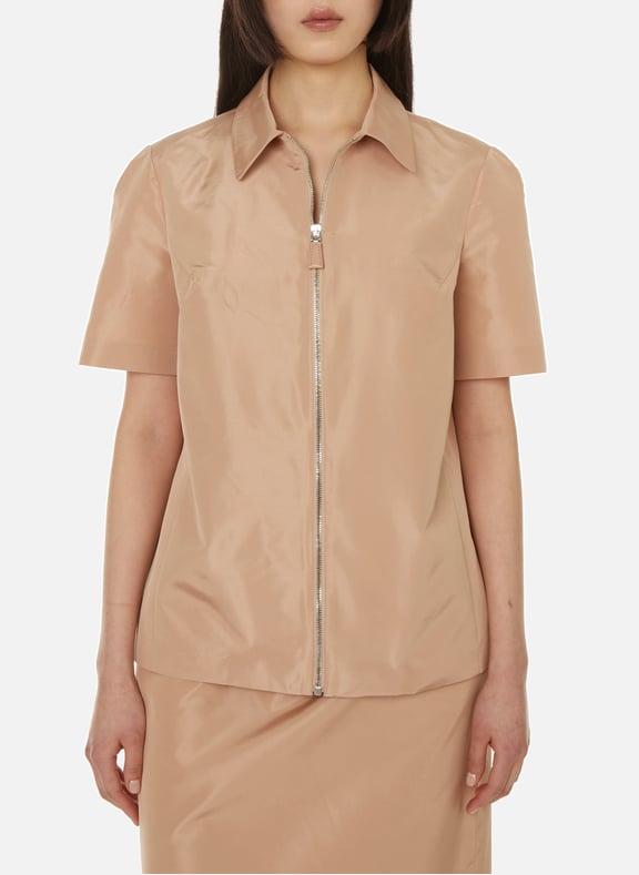 Chemise avec soie Beige by PRADA PRADA Chemise avec soie Beige