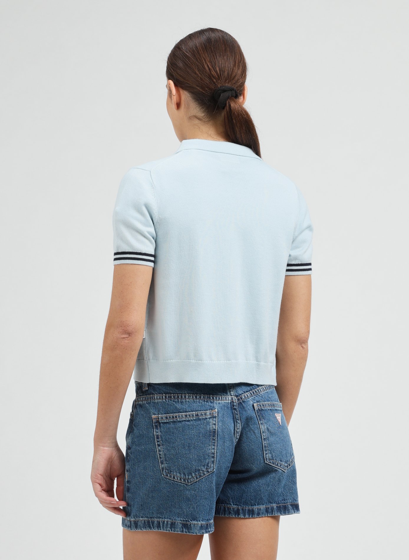 Fine knit polo GUESS Blue