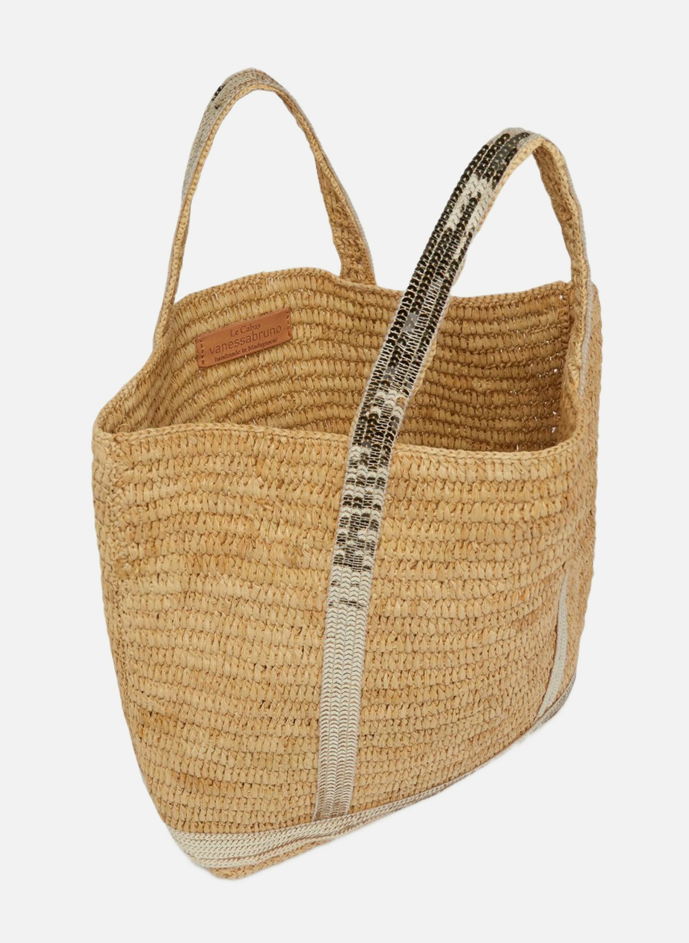 Cabas M en Raphia et Sequins Or VANESSA BRUNO Doré