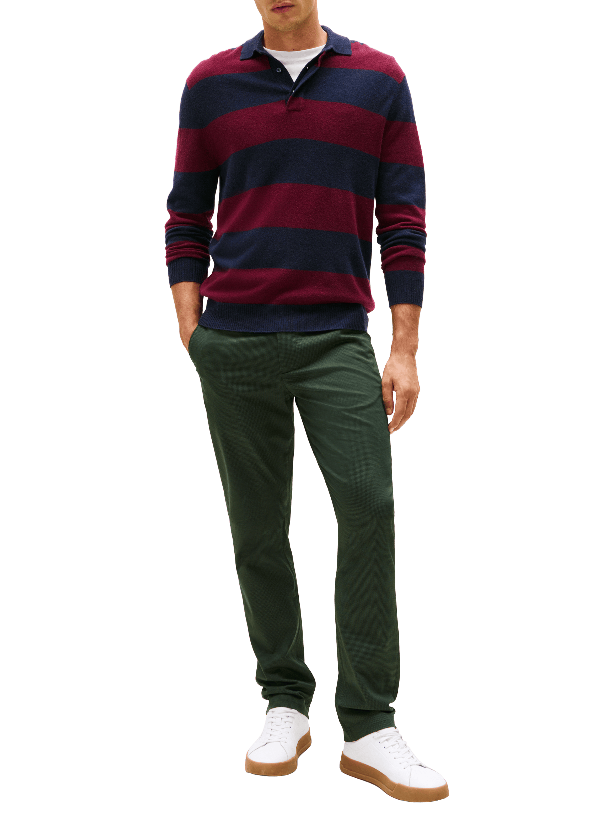 Straight cotton chinos TOMMY HILFIGER Green