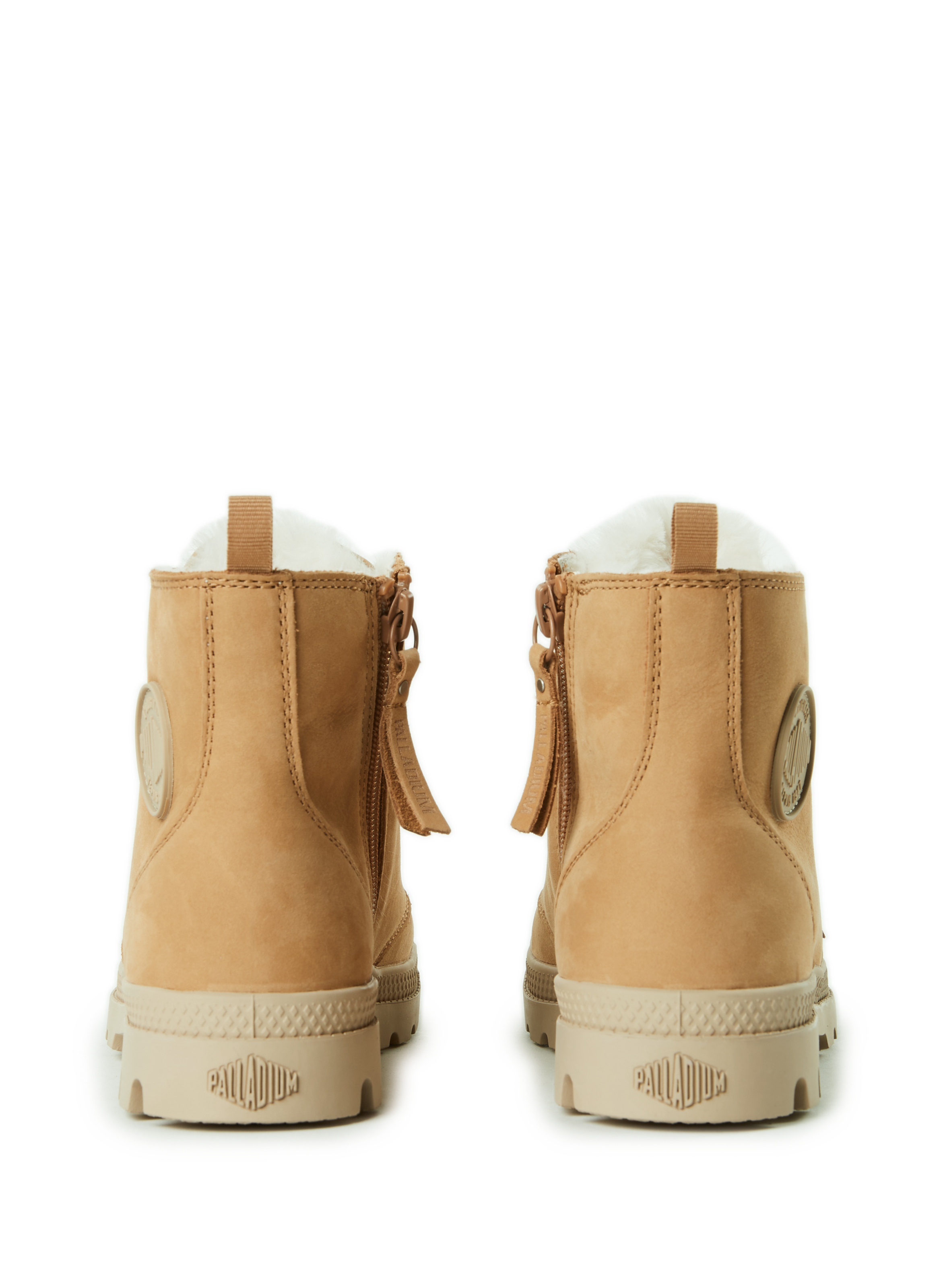 Boots fourrées en cuir PALLADIUM Marron