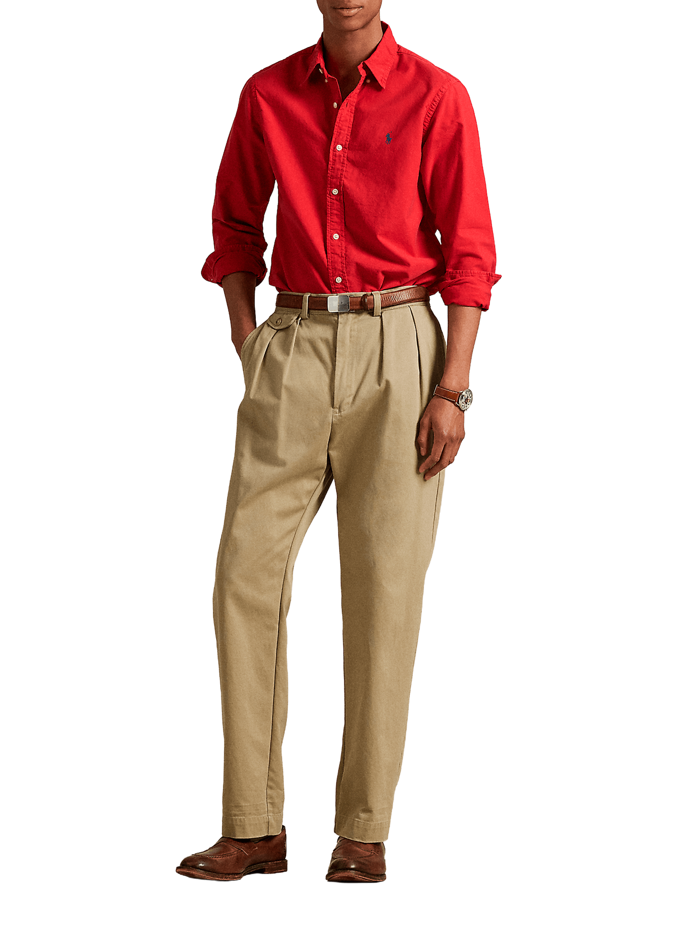 Chemise en coton  Rouge