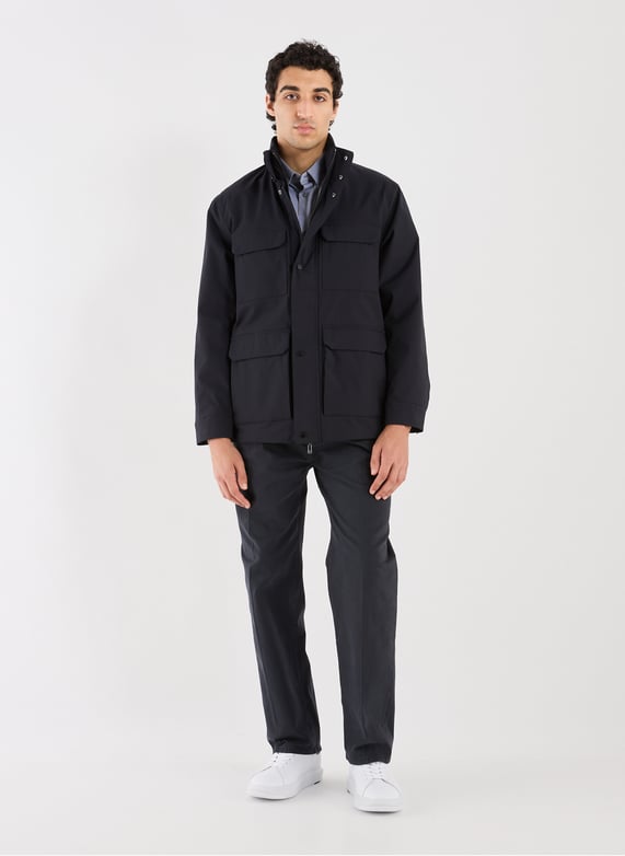 Blouson droit col montant | Bleu by ARMANI EXCHANGE Blouson droit col montant Bleu