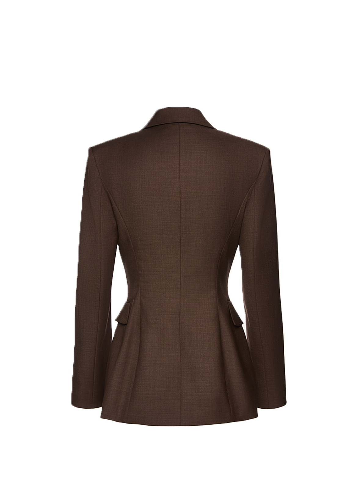 Fitted blazer with a notched lapel in a wool blend MAGDA BUTRYM Brown