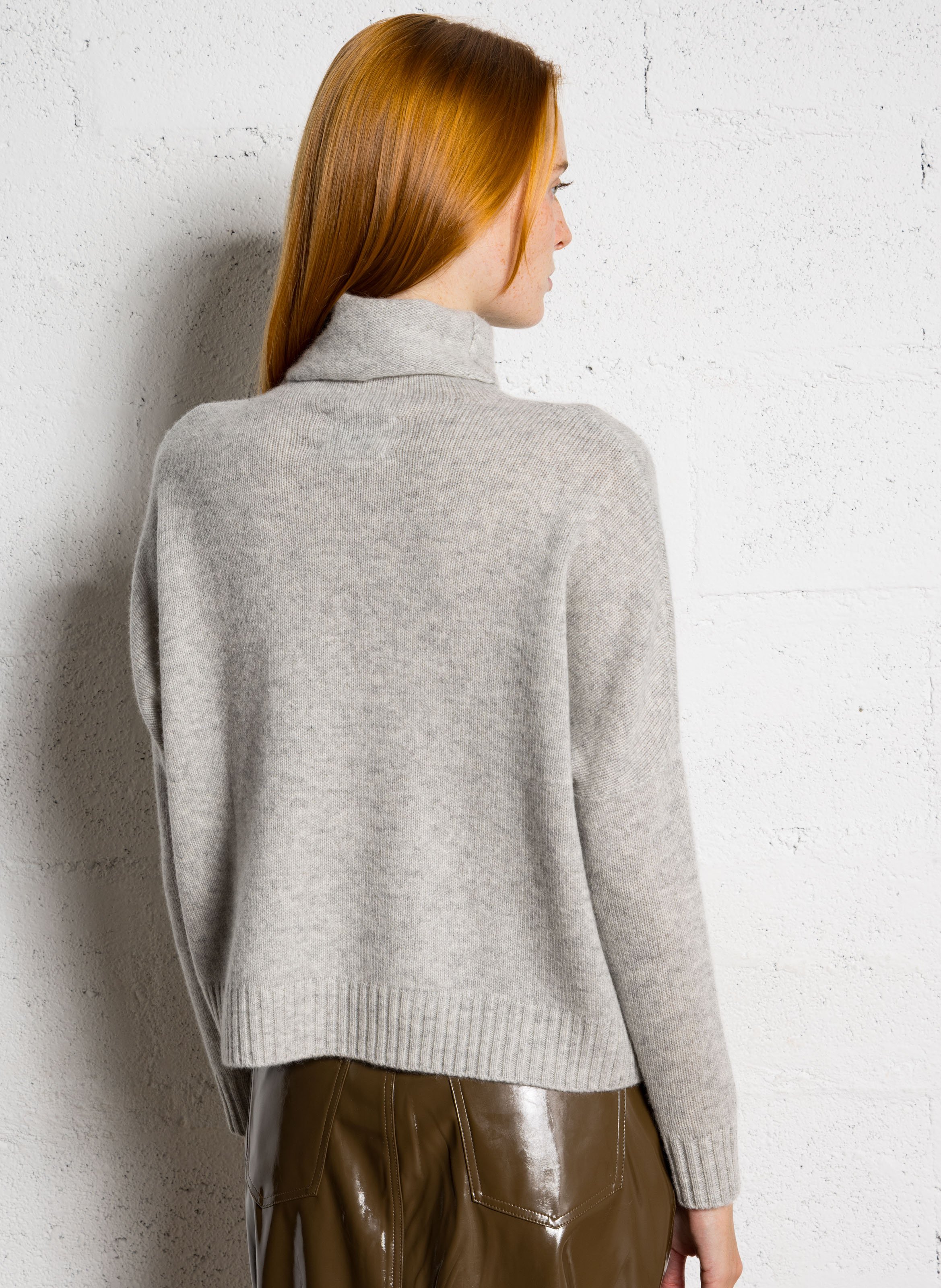 Pull col roulé en cachemire tila Beige