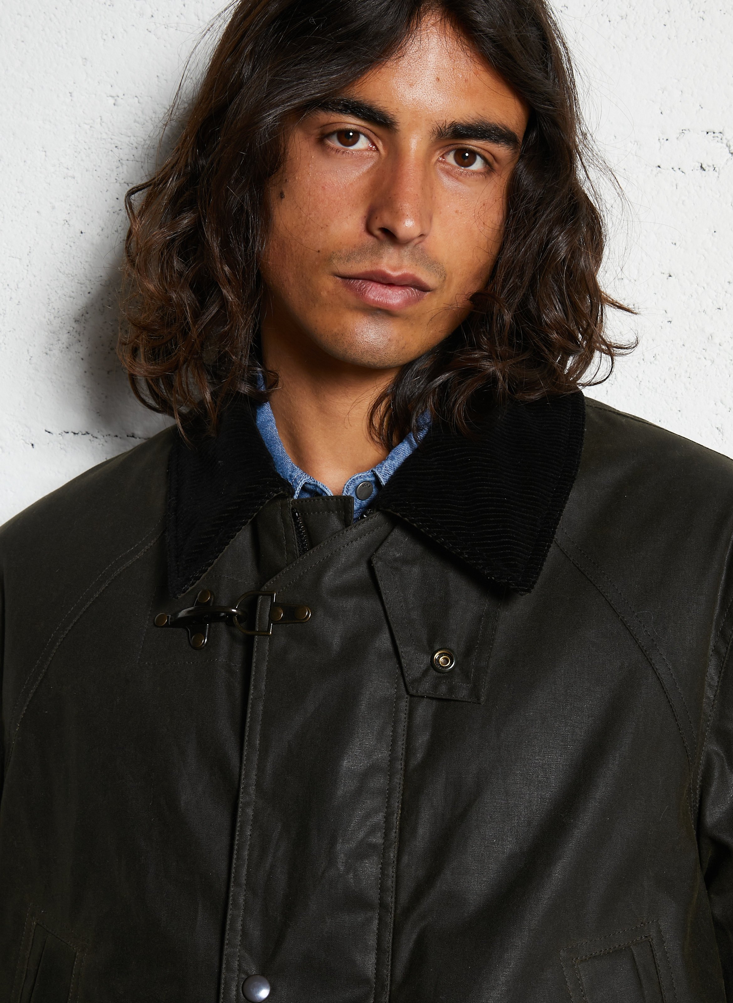 Parka droite en coton IKKS Kaki