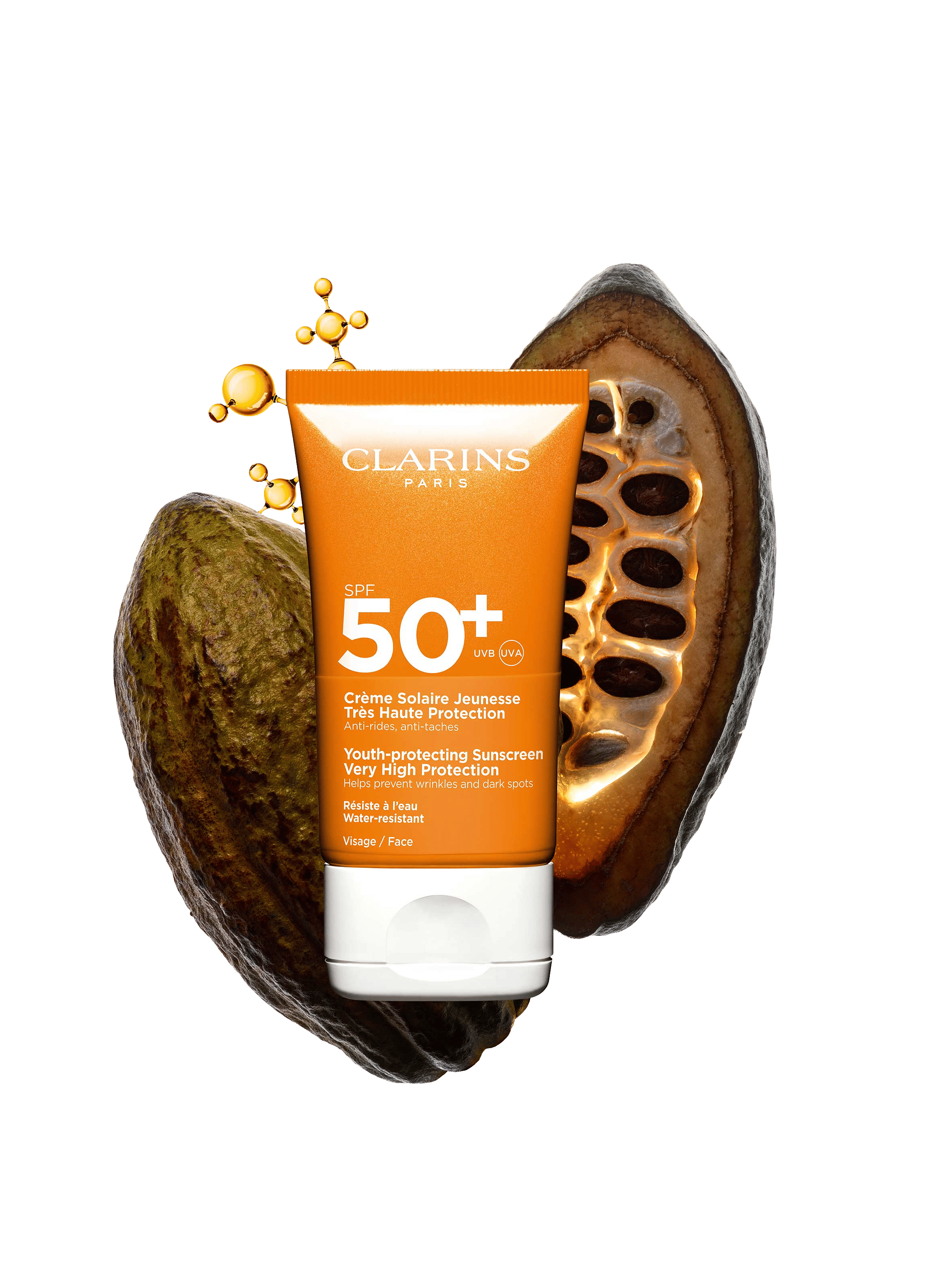 Anti-Falten, Anti-Flecken Sonnencreme - SPF50 + Sehr hoher Schutz für das Gesicht CLARINS No color