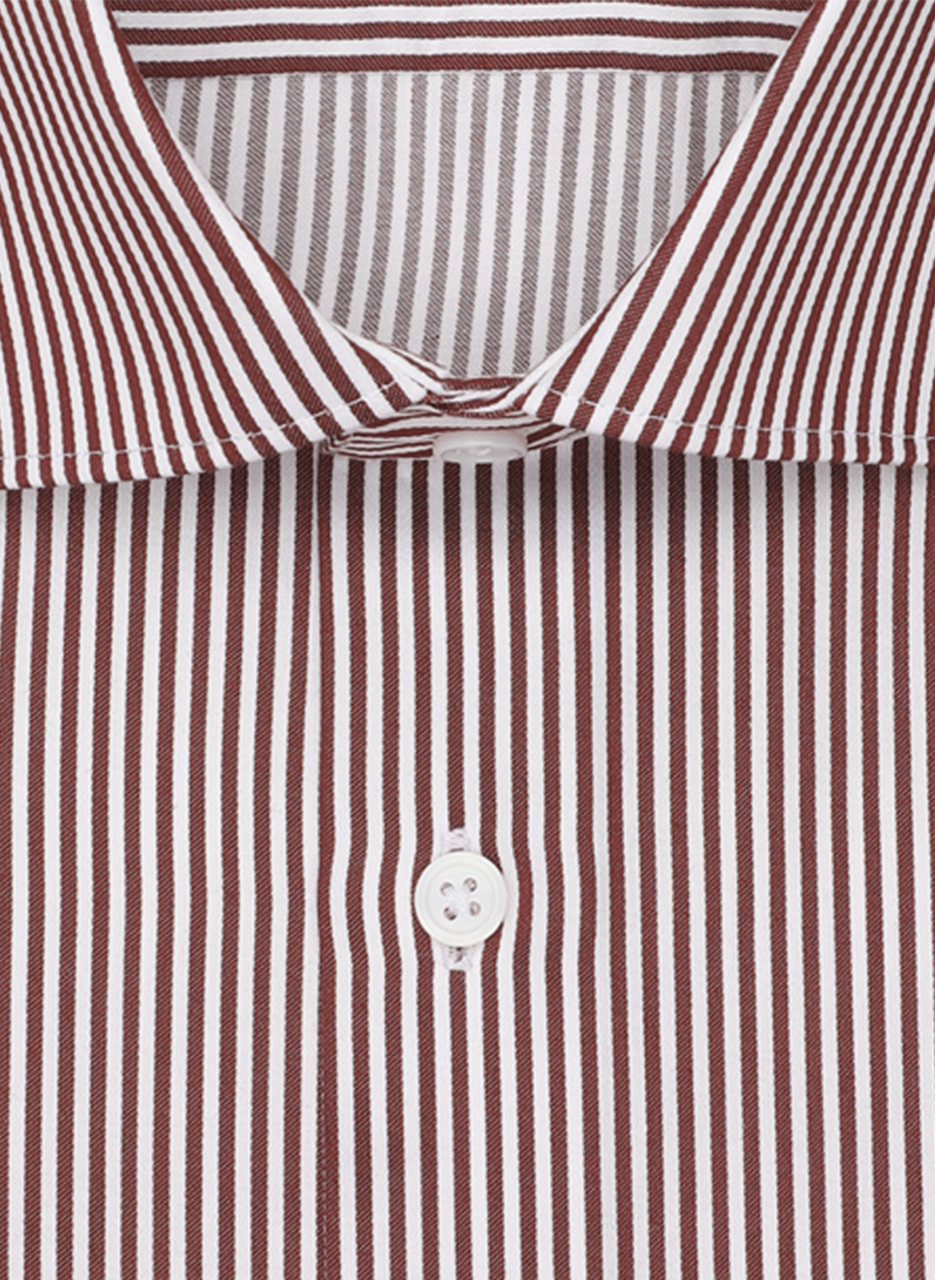 Chemise col classique à rayures en coton SEIDENSTICKER Rouge