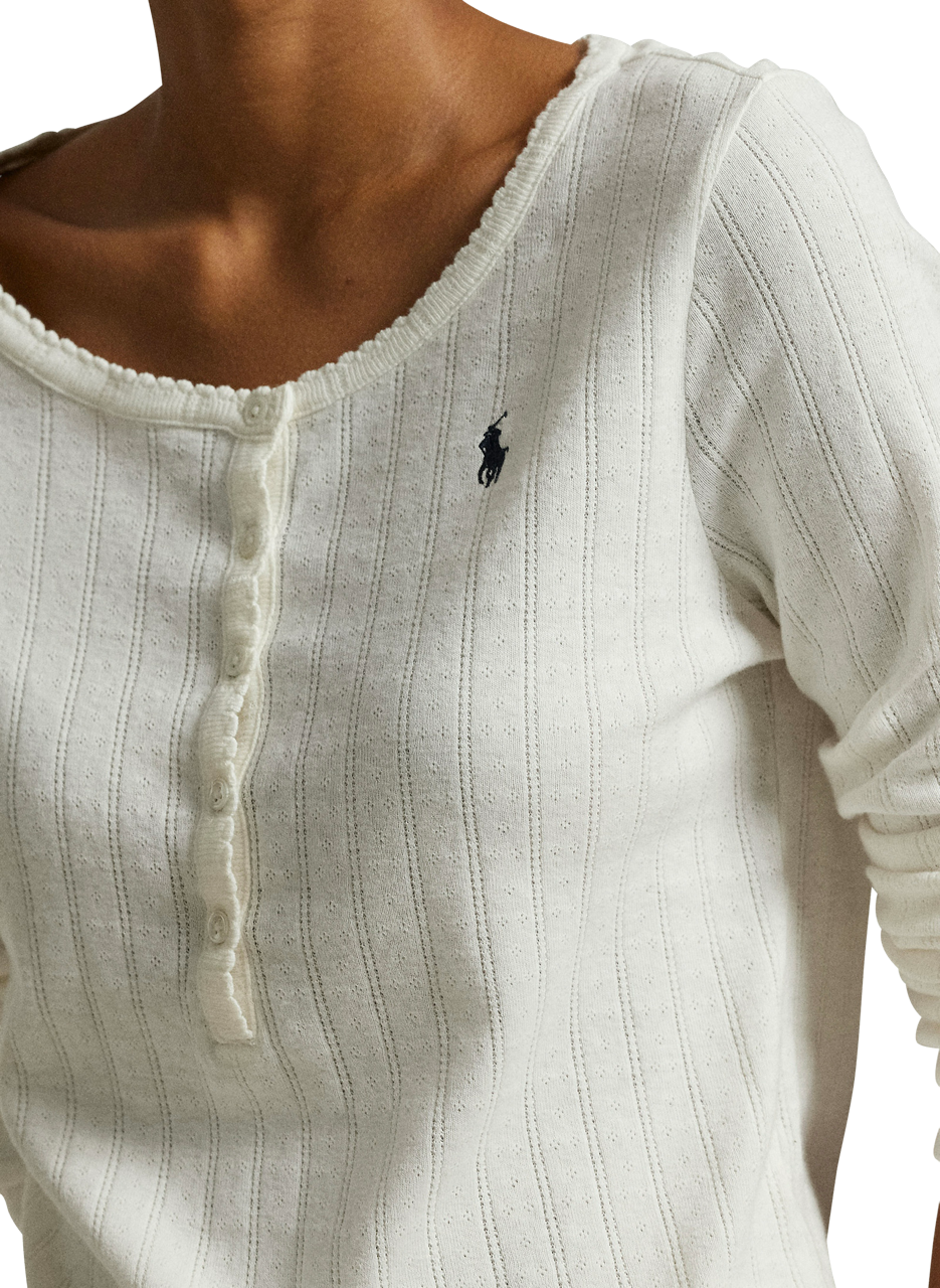 Ensemble de pyjama en maille pointelle de coton POLO RALPH LAUREN Beige