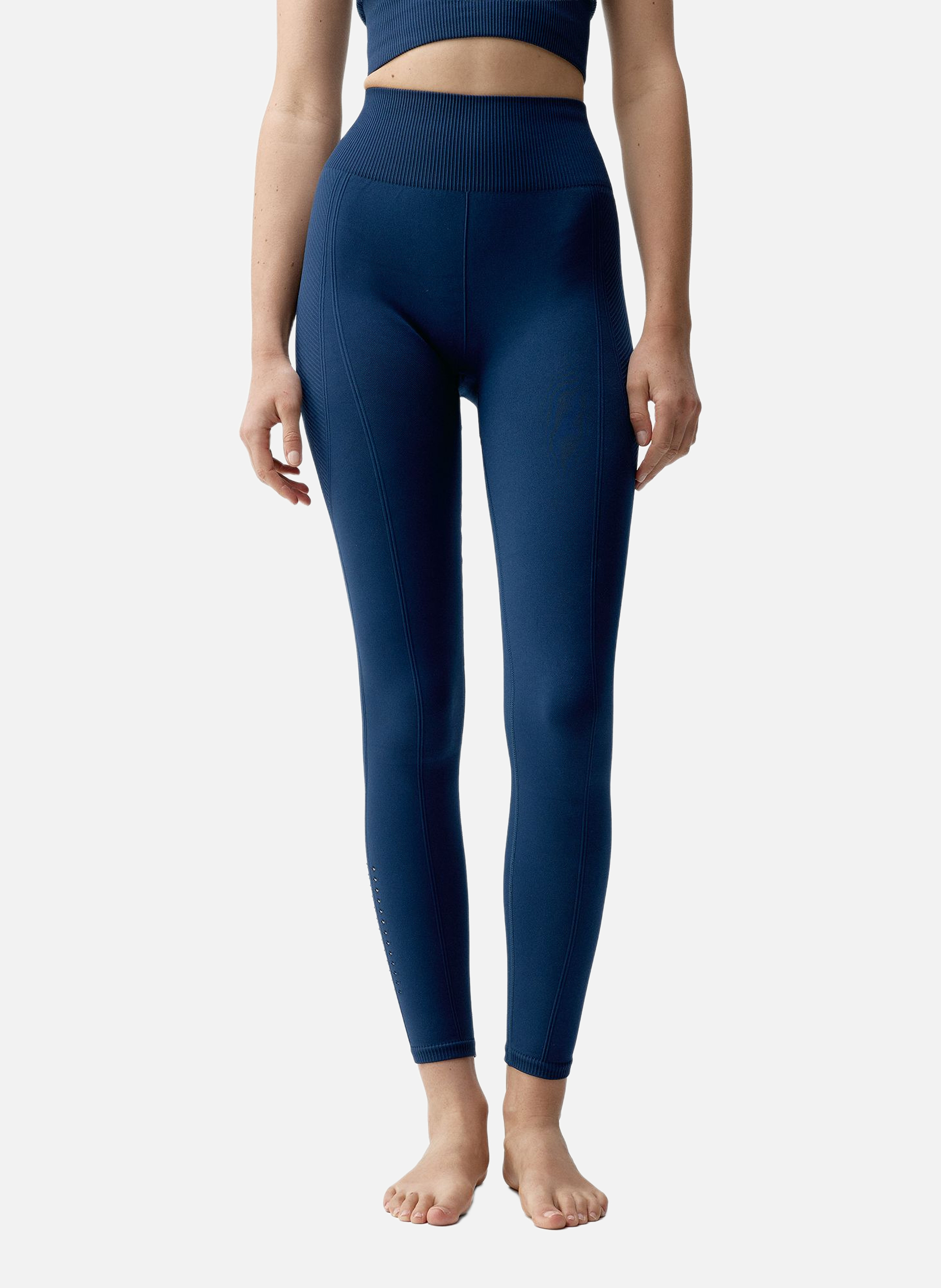 Legging de sport long seamless india BORN LIVING YOGA Bleu