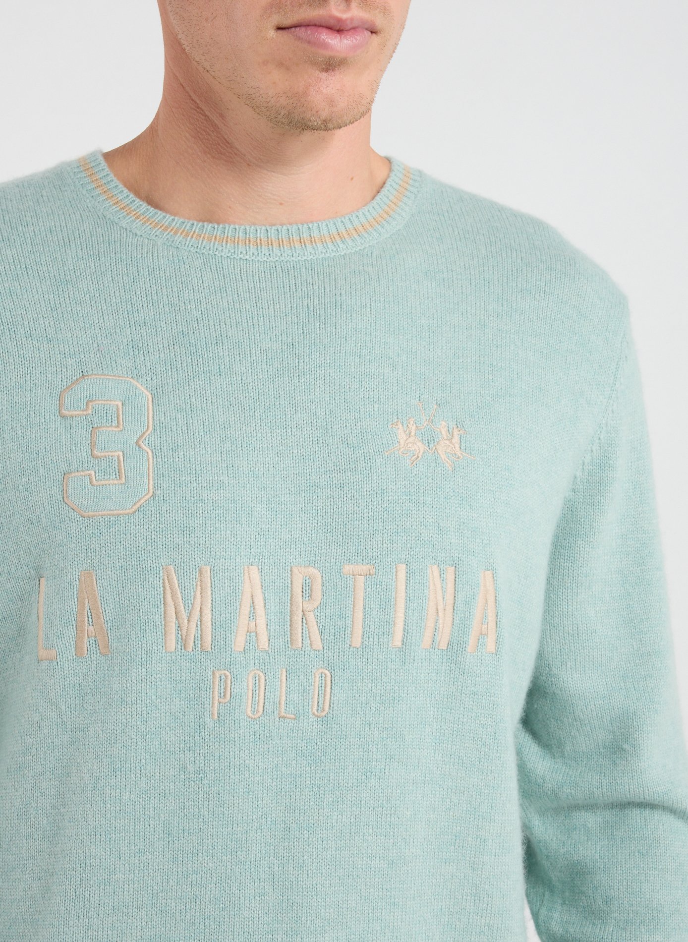 Pull en liane mélangée  LA MARTINA Gris