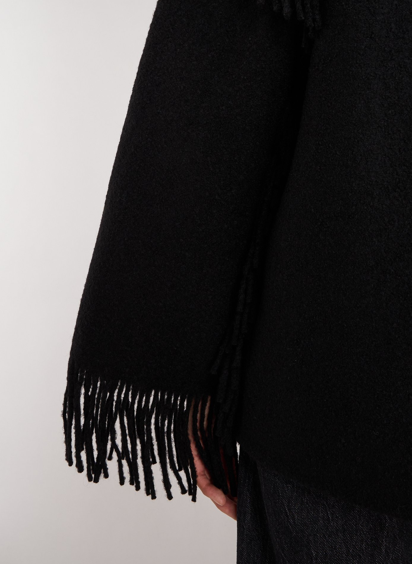 Wool blend scarf jacket TOTEME Black