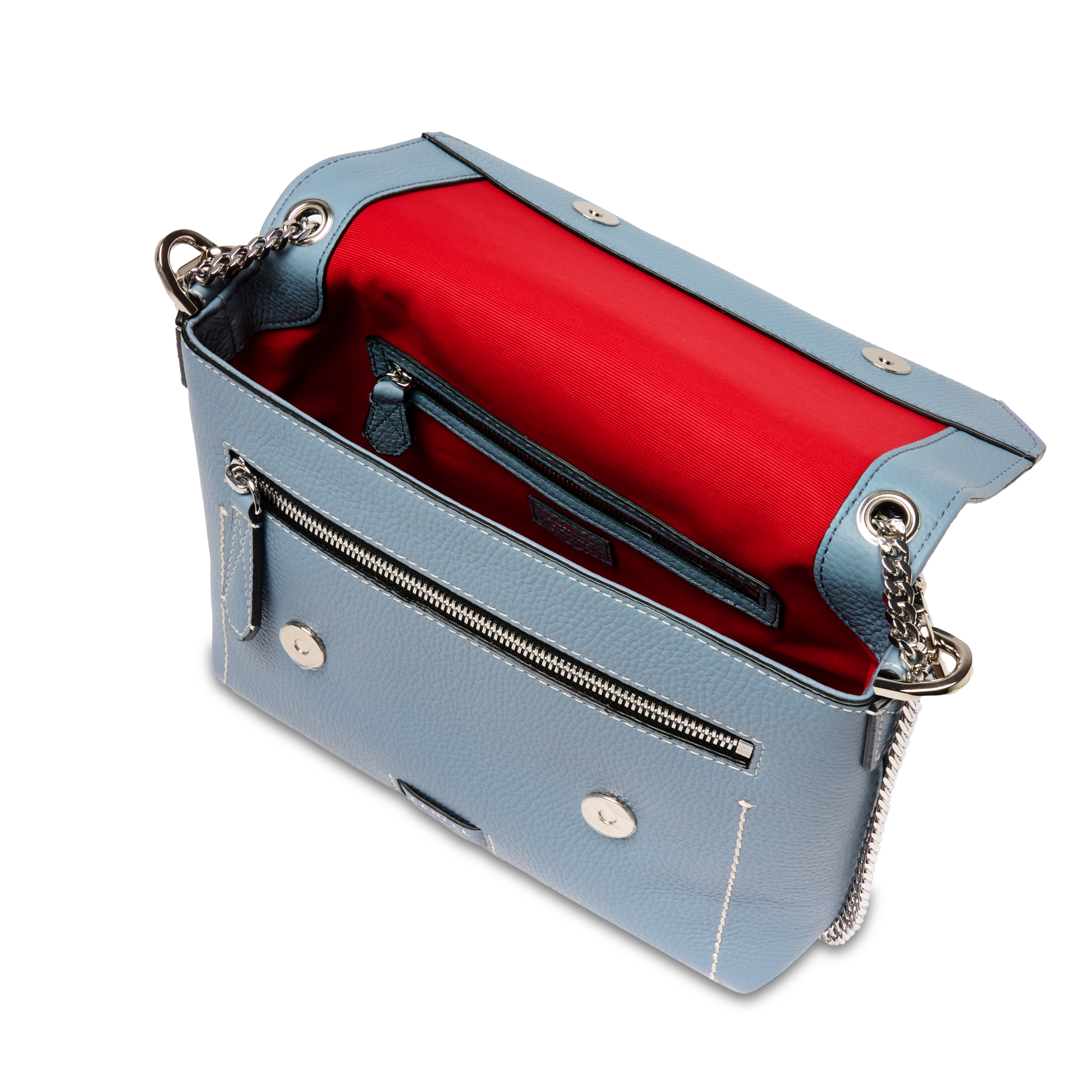 Sac rabat m ninon soft de lancel en cuir LANCEL Bleu