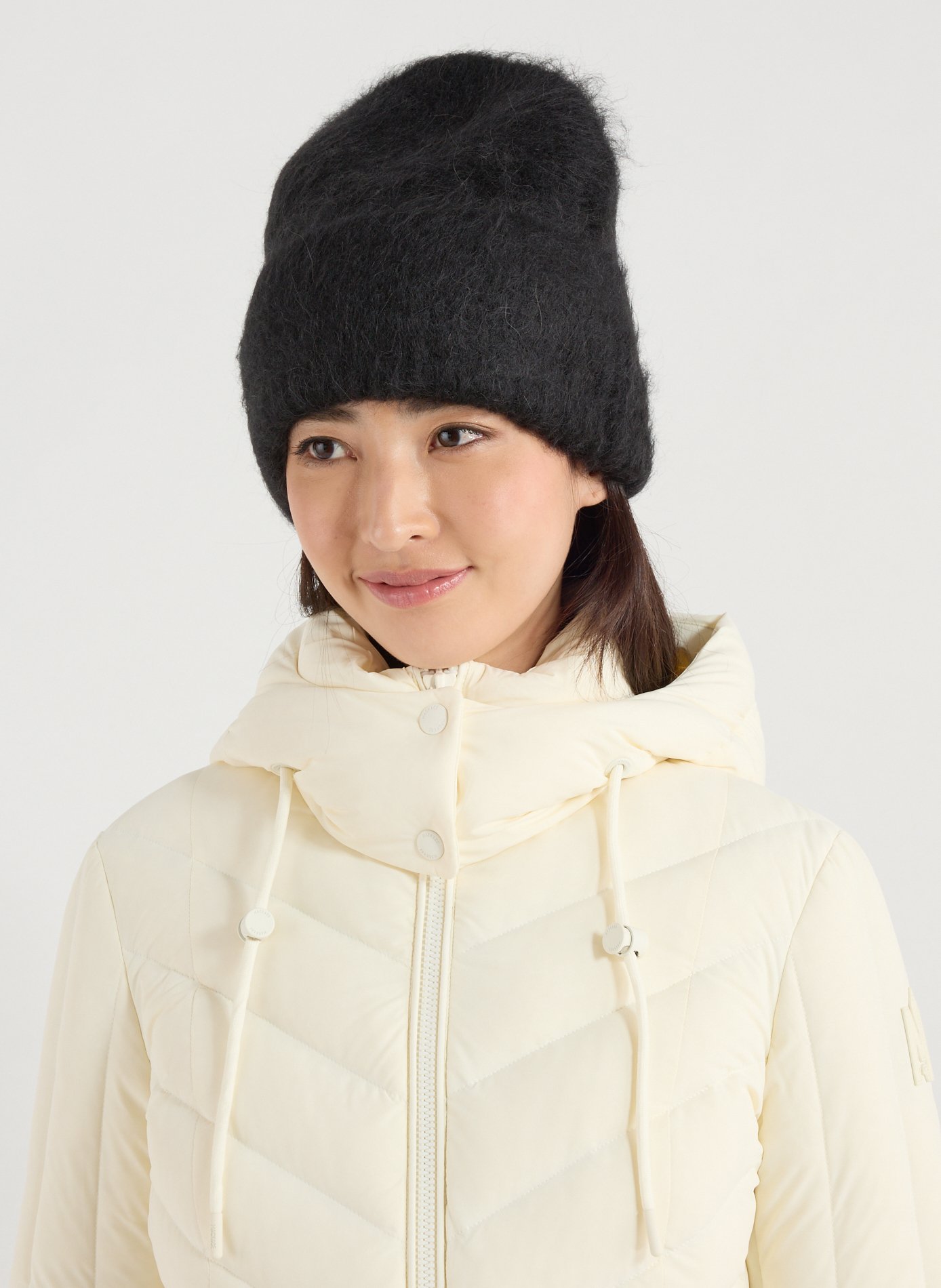 Alpaca blend beanie TOTEME Black