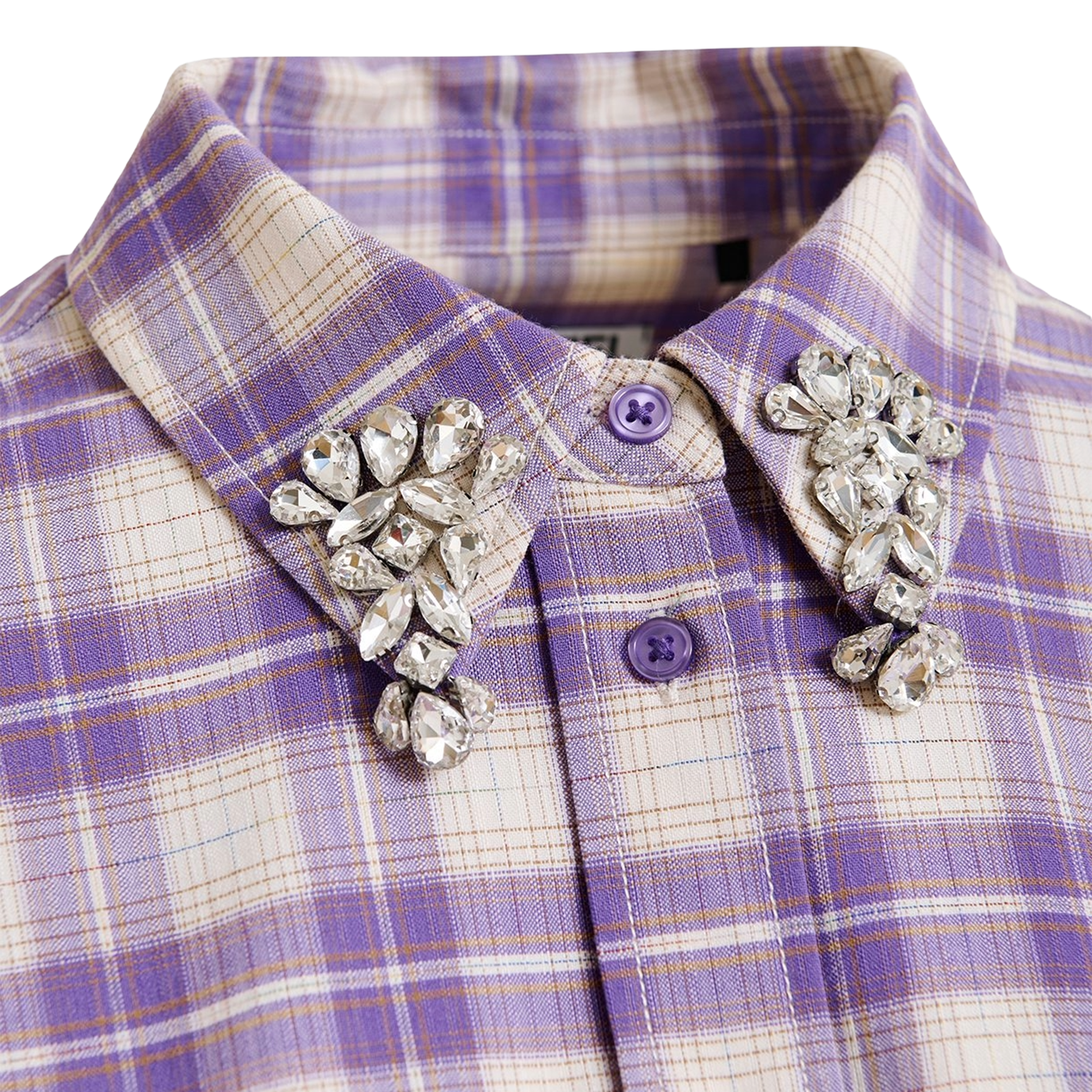 Chemise oversize col classique en flanelle juices ESSENTIEL ANTWERP Violet