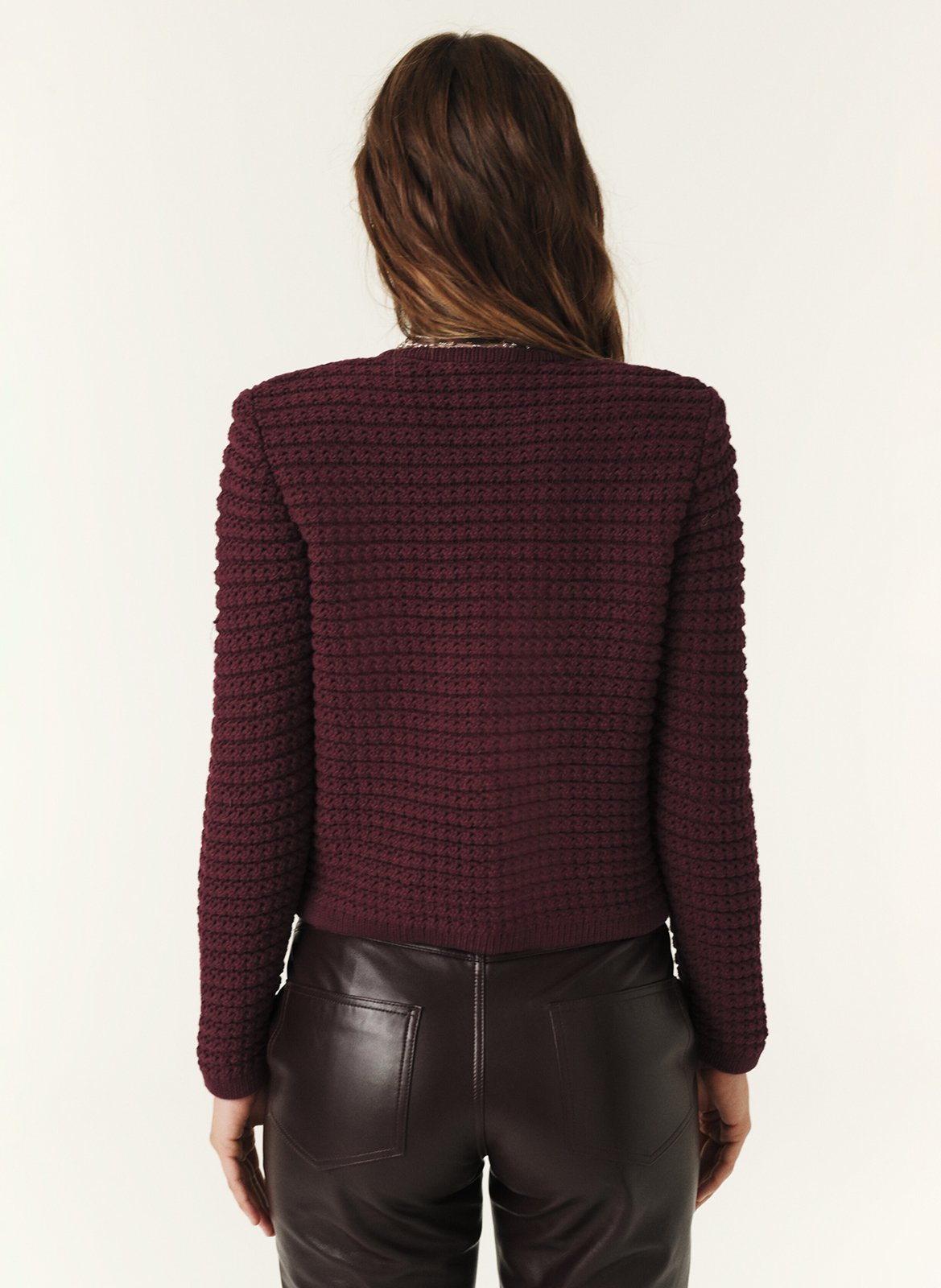 Gilet manches longues en coton mélangé gaspard BA&SH Violet