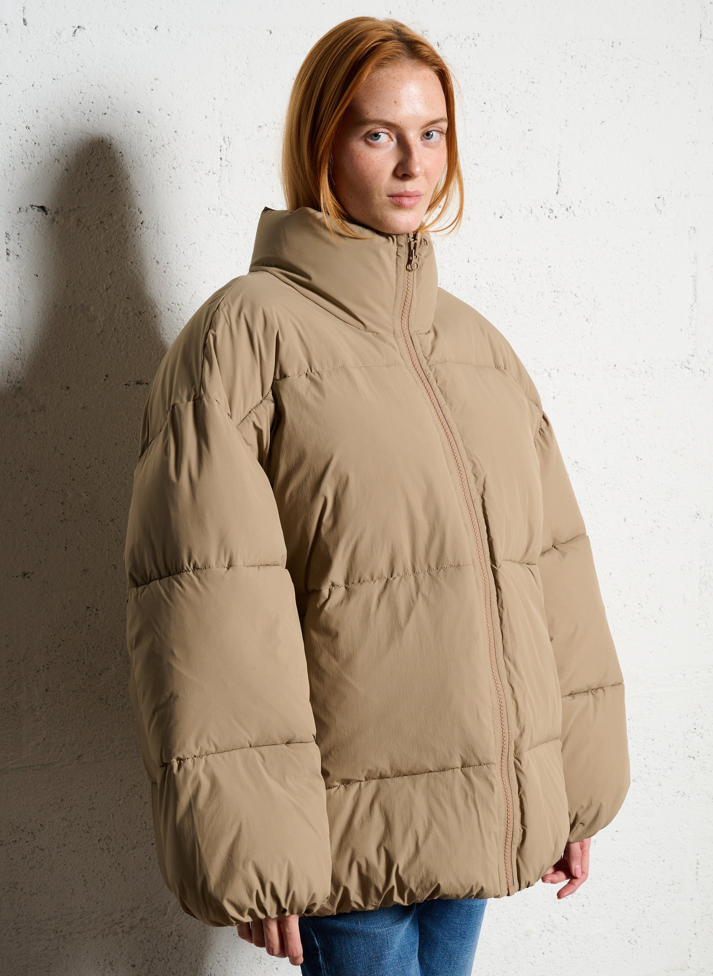 Doudoune droite col montant rofy AMERICAN VINTAGE Marron