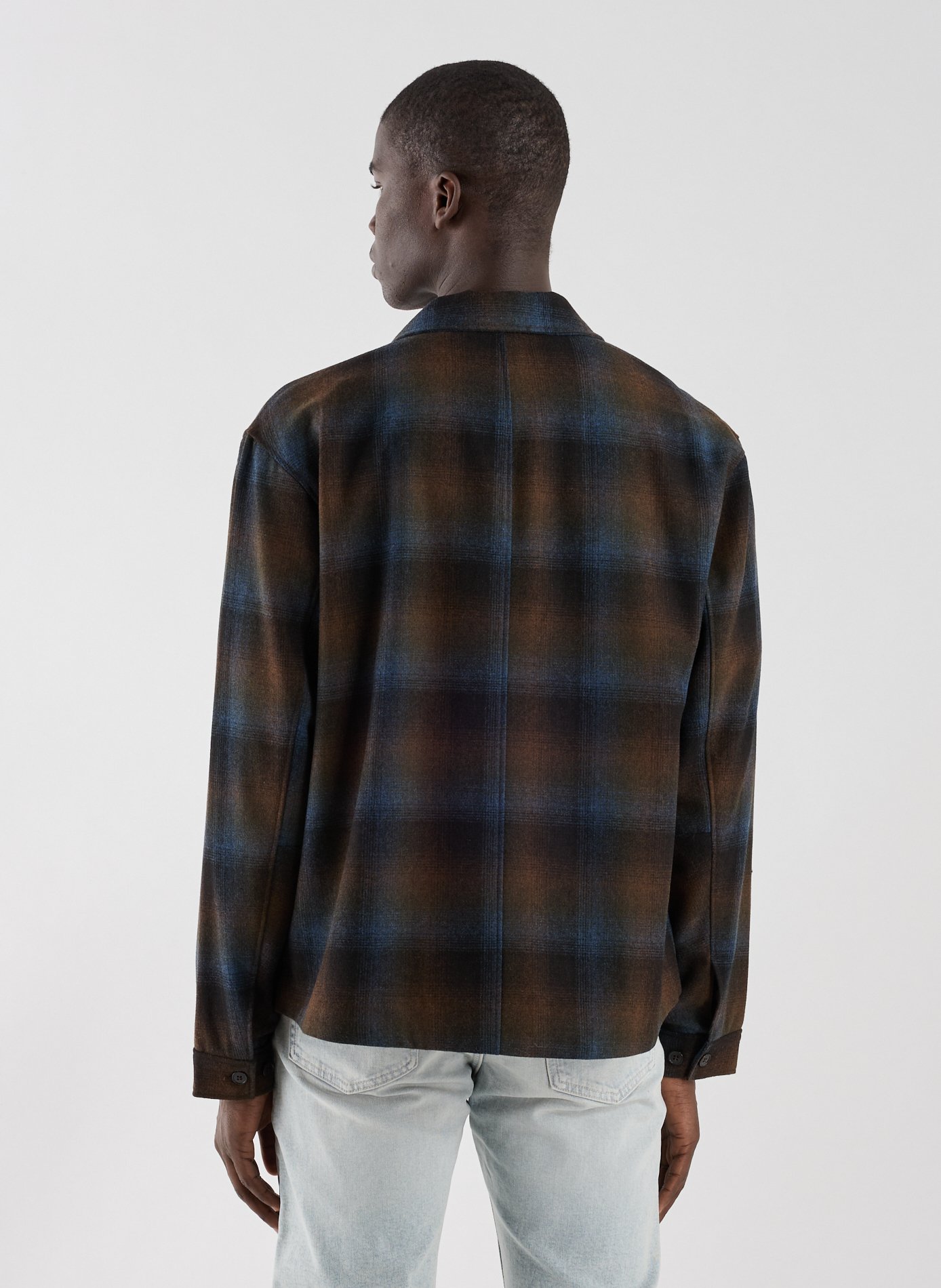 Checked wool blend jacket CALVIN KLEIN Beige