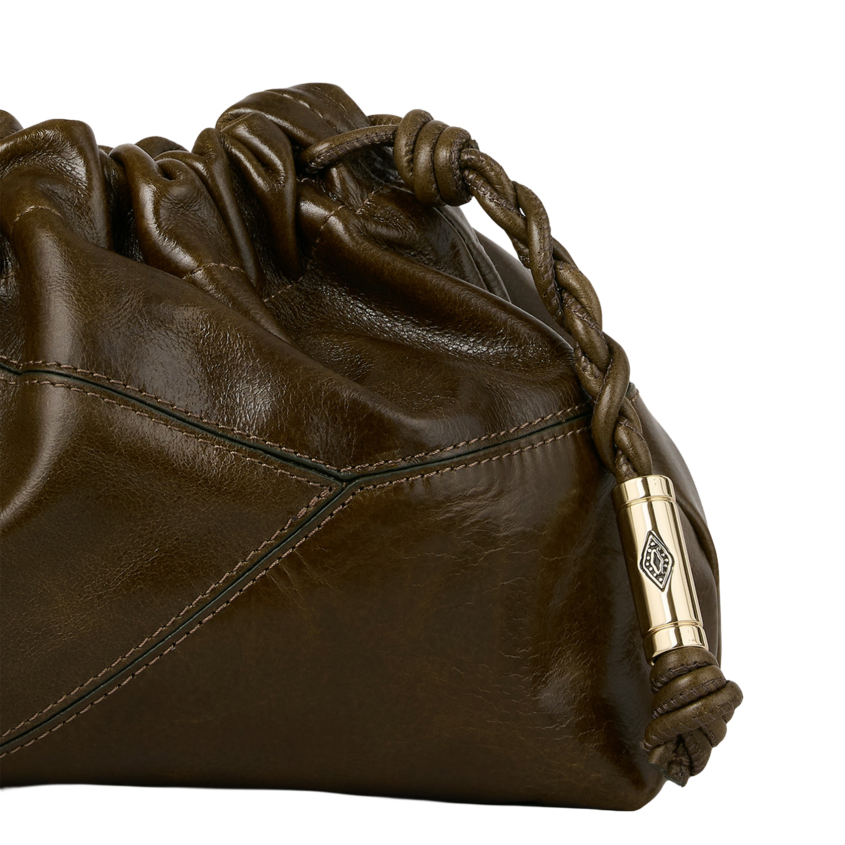 Sac à bandoulière en cuir june BA&SH Kaki