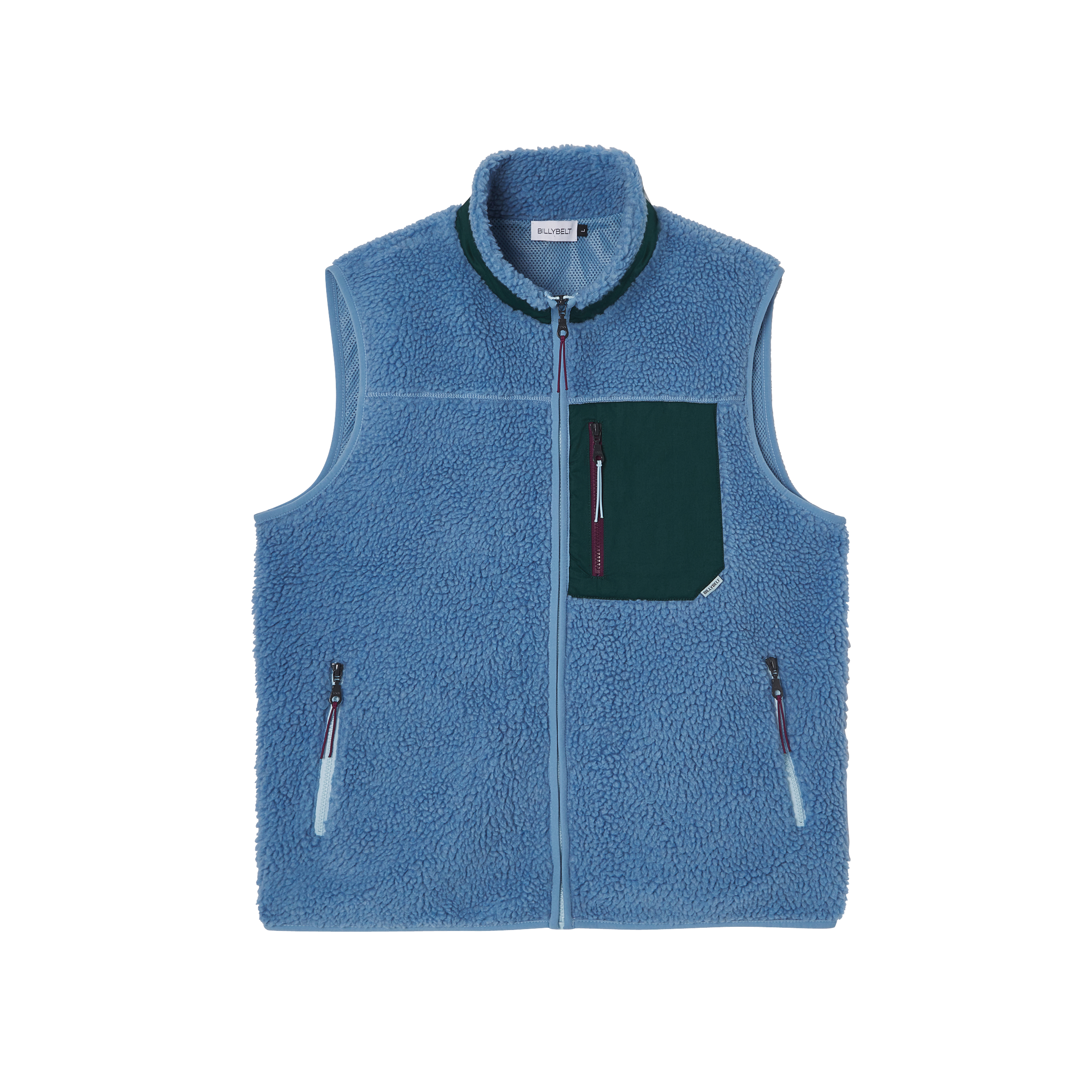 Veste sherpa zippée sans manches BILLYBELT Bleu
