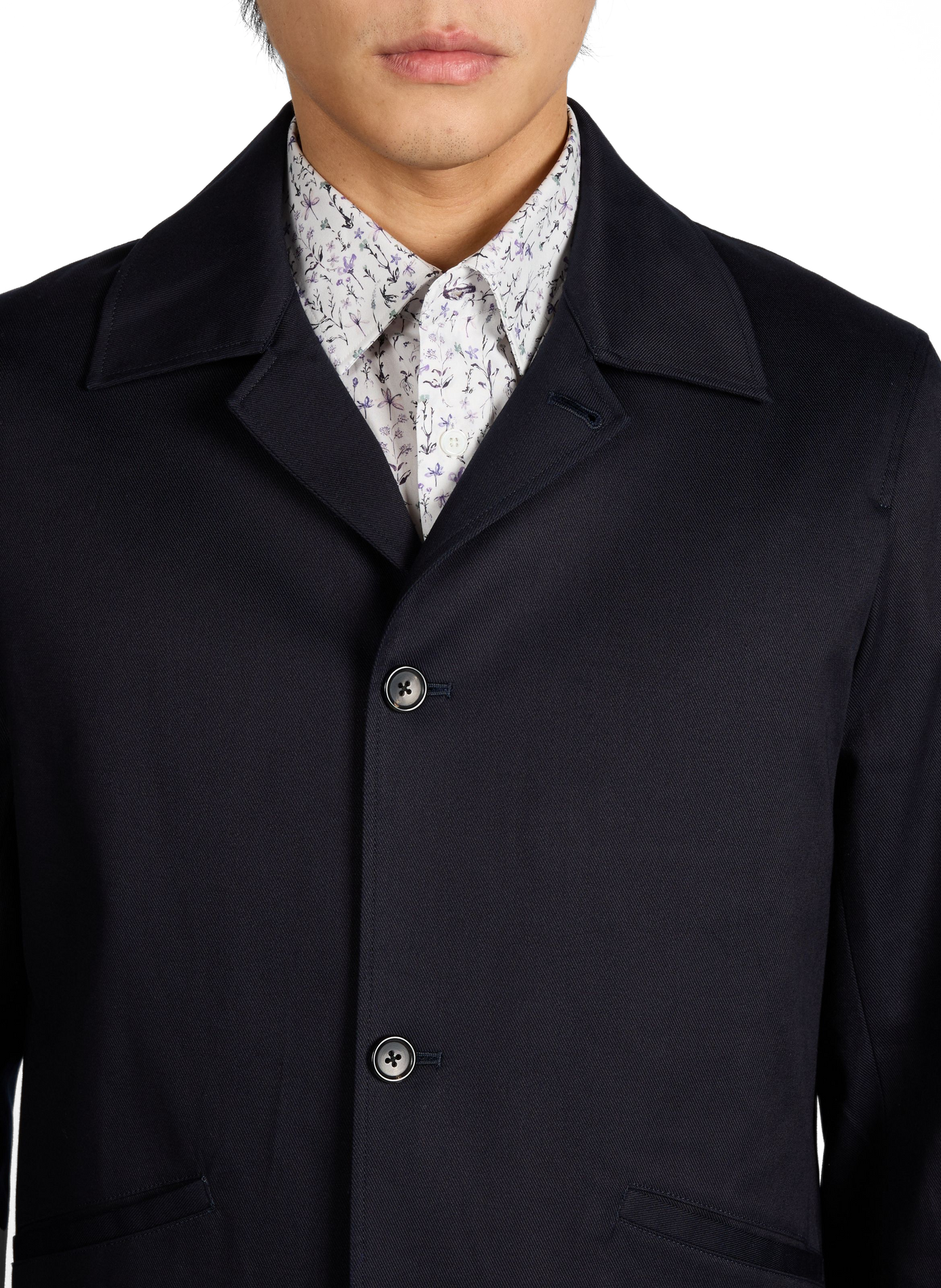 Straight jacket with classic collar PAUL SMITH Blue