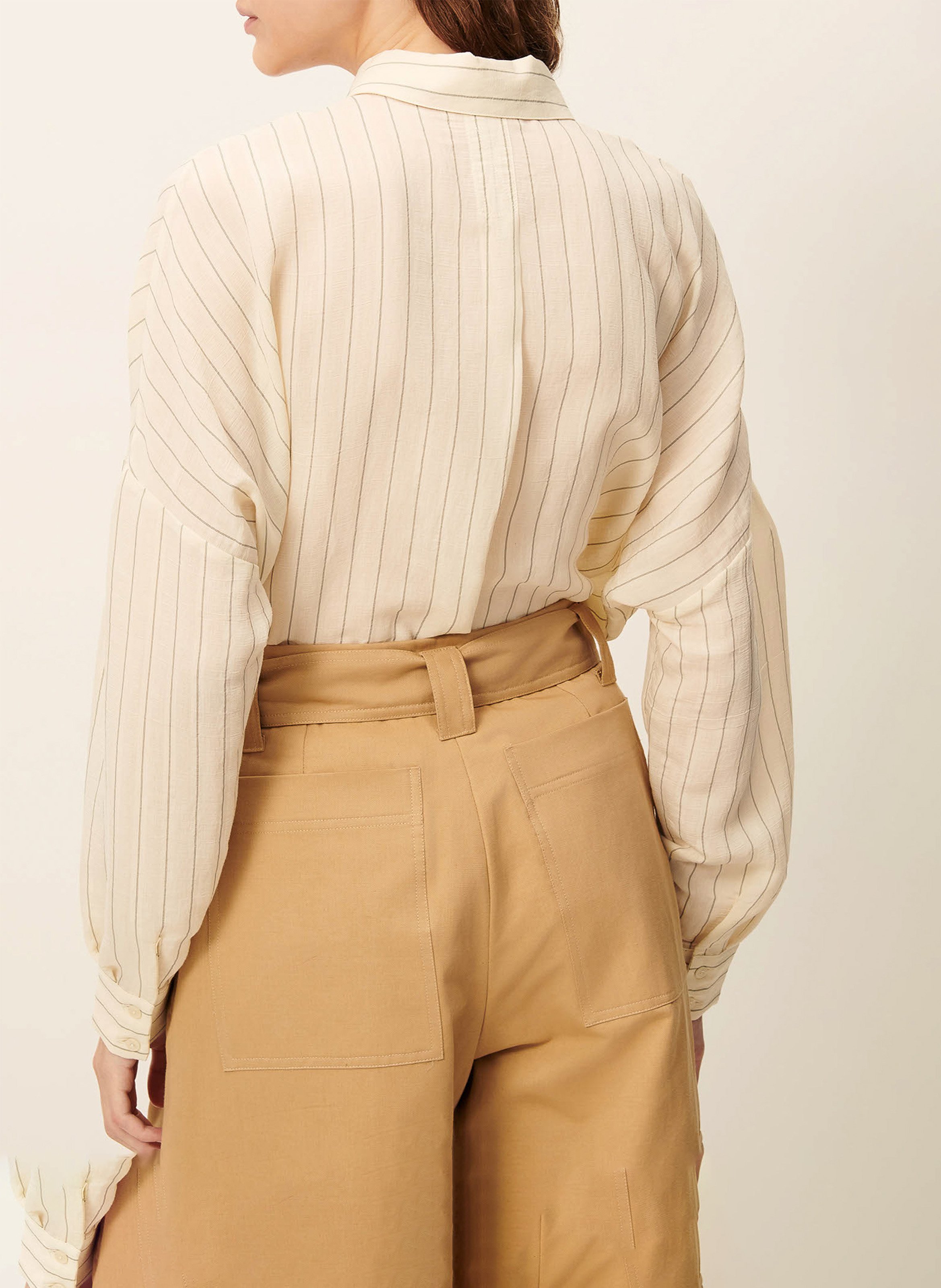 Chemise ample col classique botan SESSUN Beige