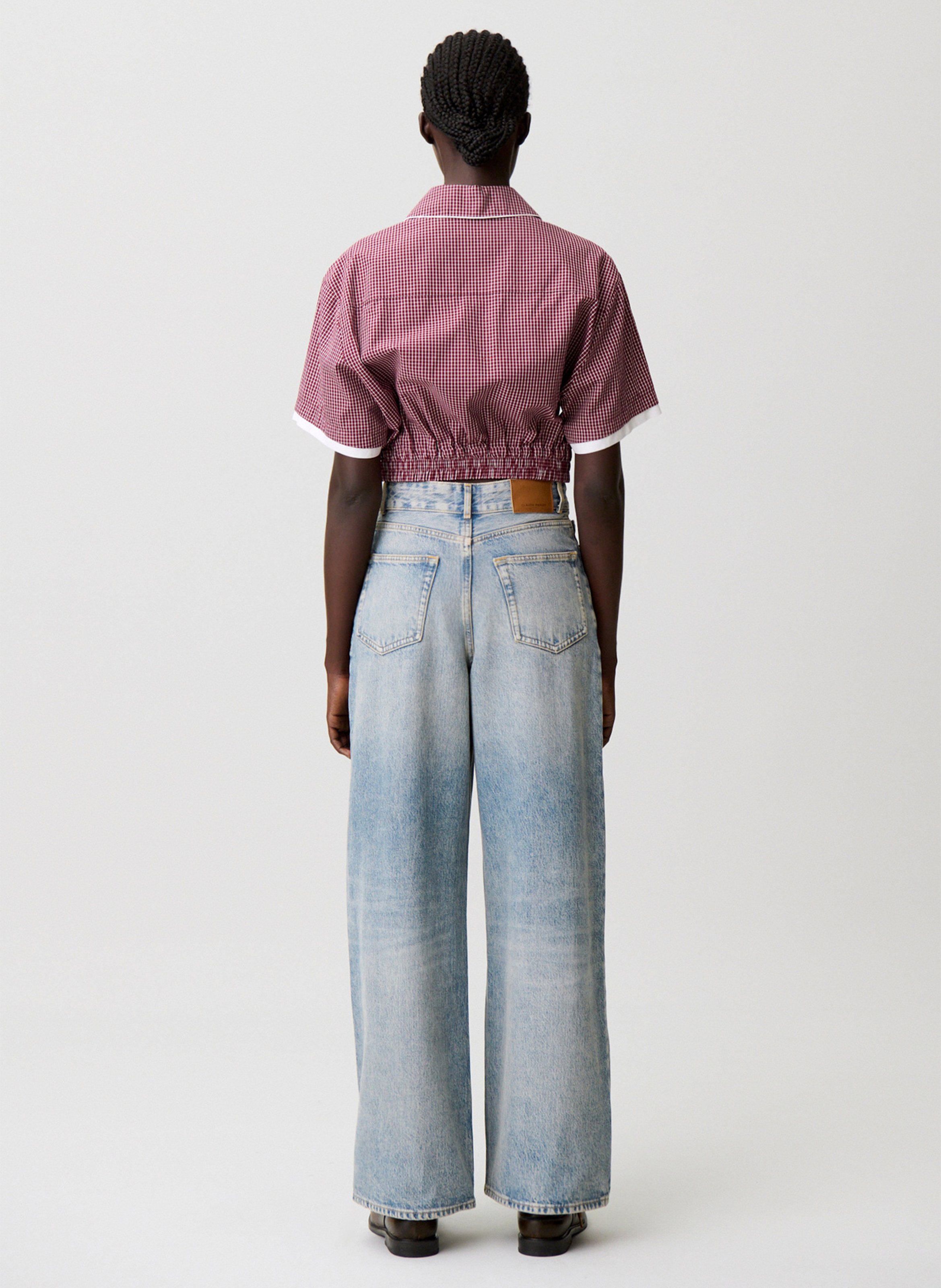 Jean évasé en coton jeanjeanne CLAUDIE PIERLOT Bleu