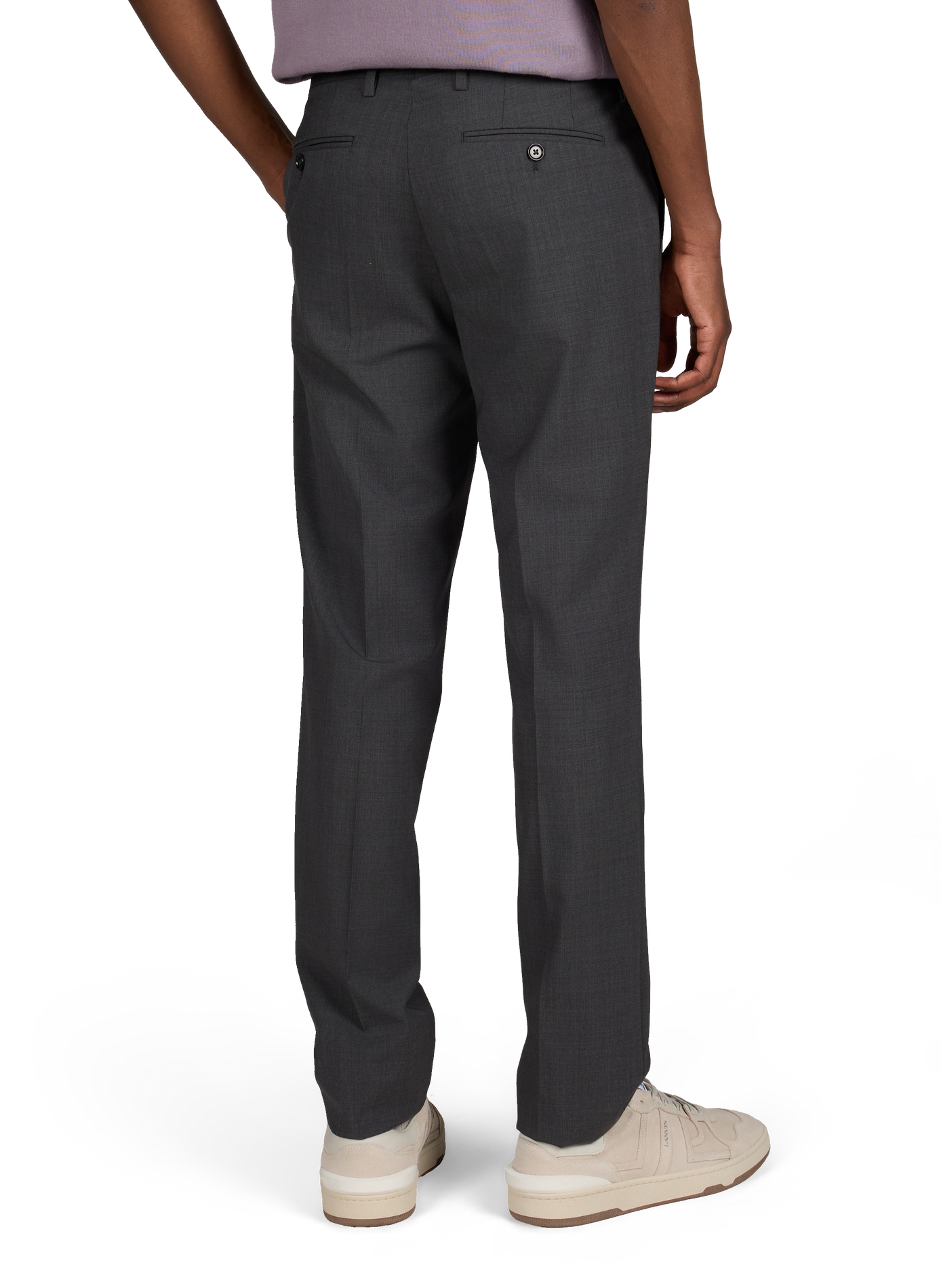 Pantalon Dostum-S uni en laine mélangée AU PRINTEMPS PARIS Gris