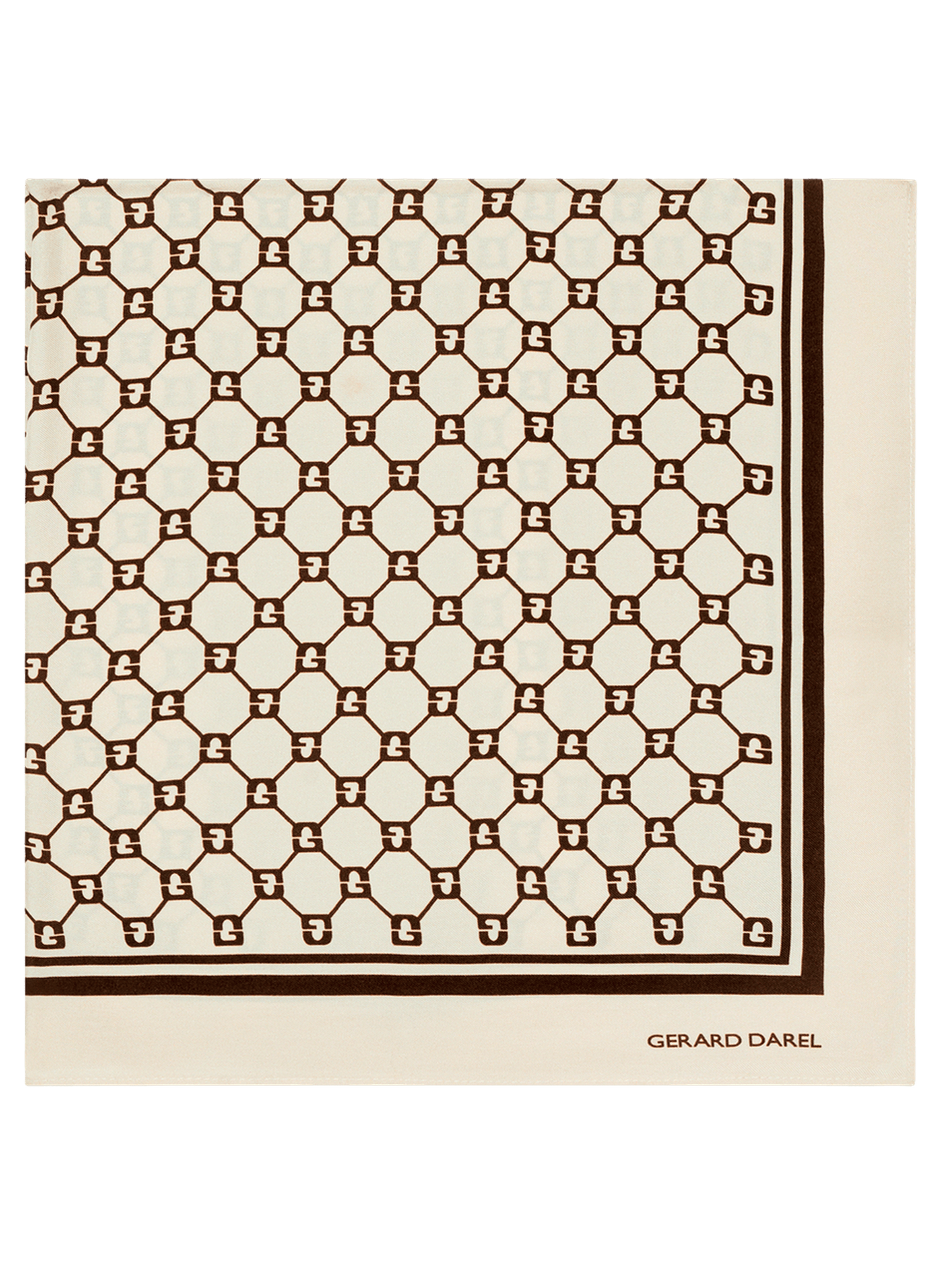 Carré à monogramme en soie - danae GERARD DAREL Beige