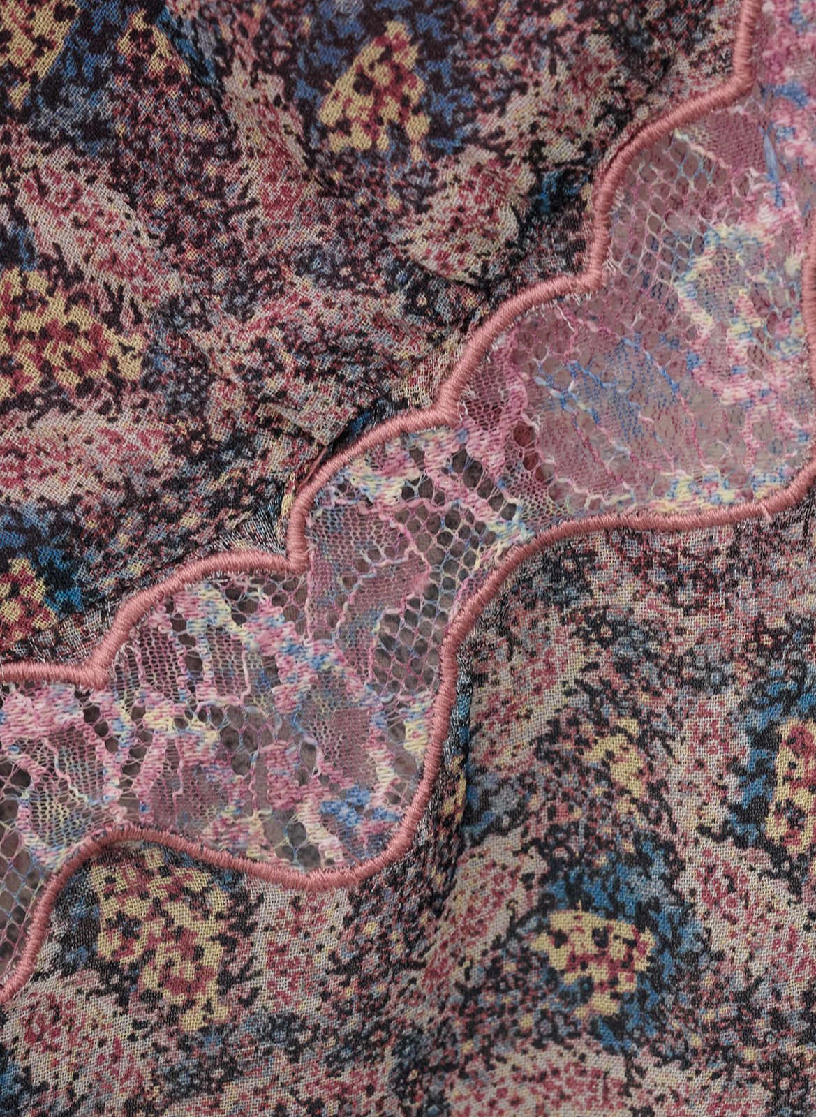 Robe midi col v imprimée tizia BA&SH Bleu