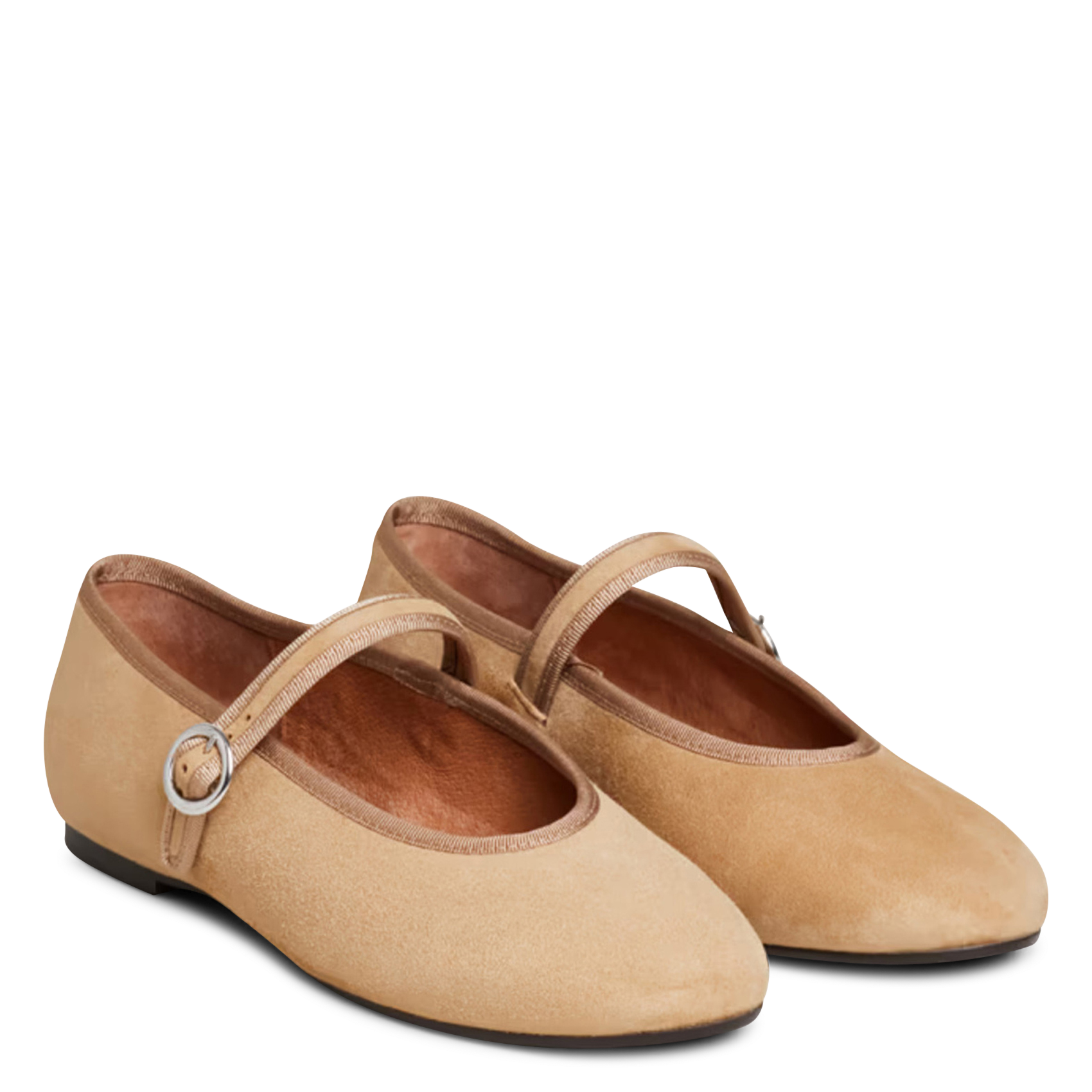 Ballerines en cuir velours deesse JONAK Beige