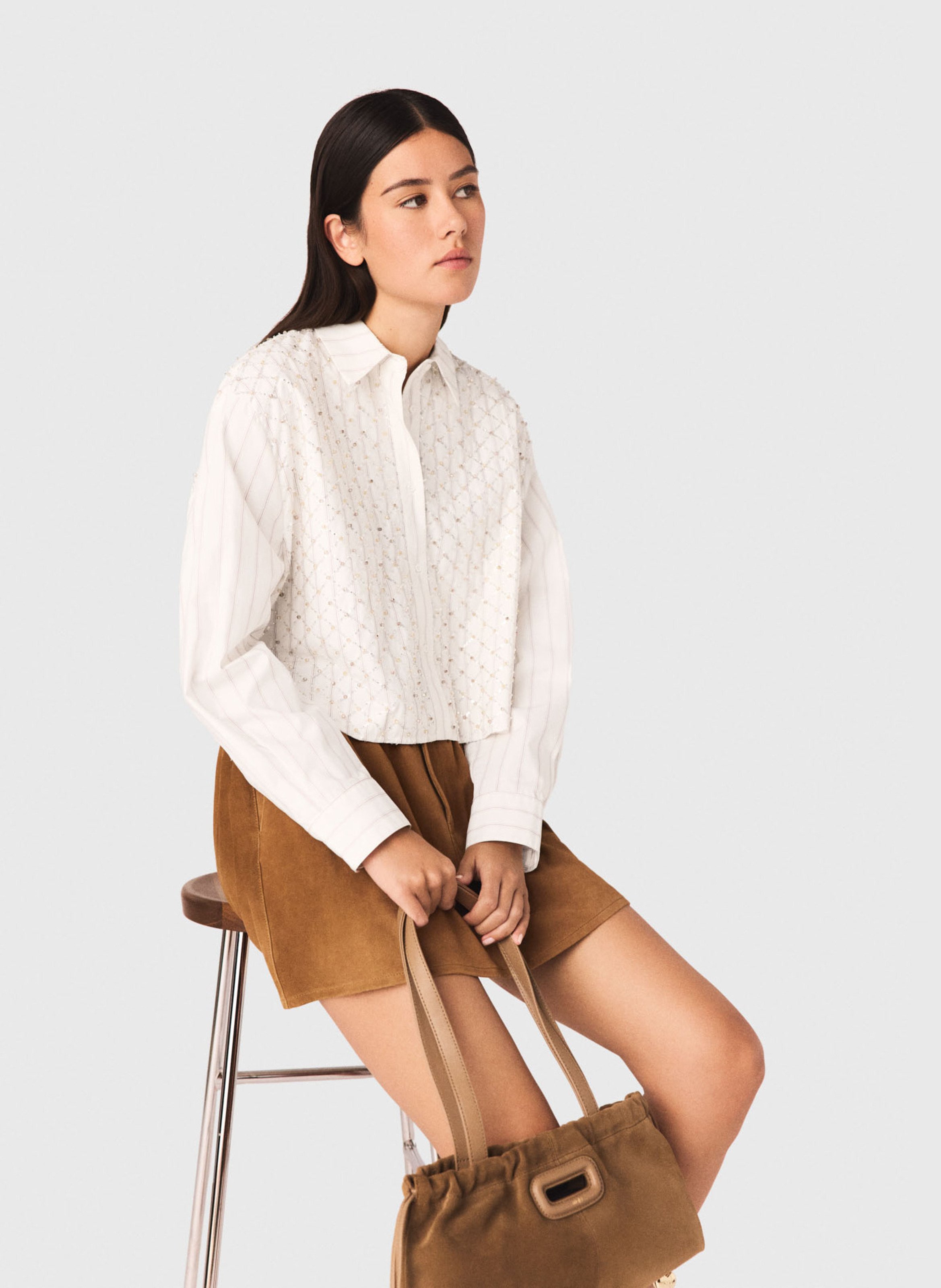 Chemise oversize en coton Blanc