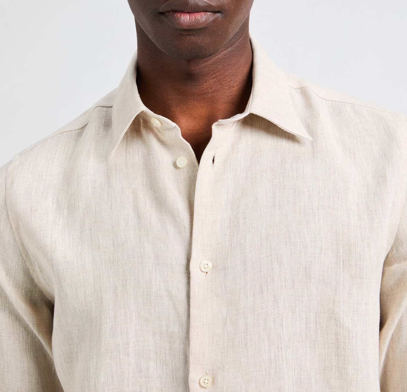 Chemise slim Flin-S en lin  AU PRINTEMPS PARIS Beige