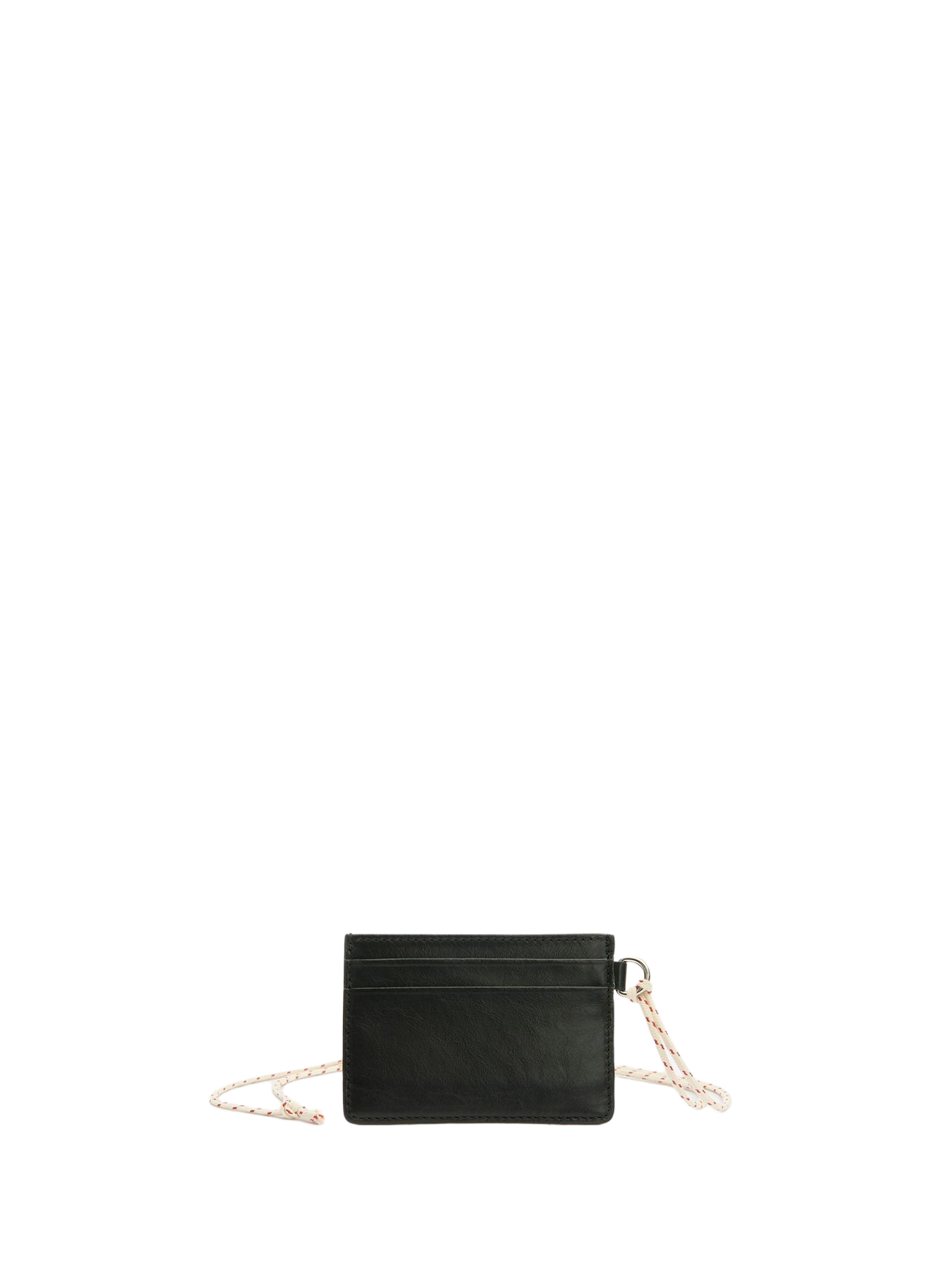 Leather cardholder with leather logo detail ISABEL MARANT Black