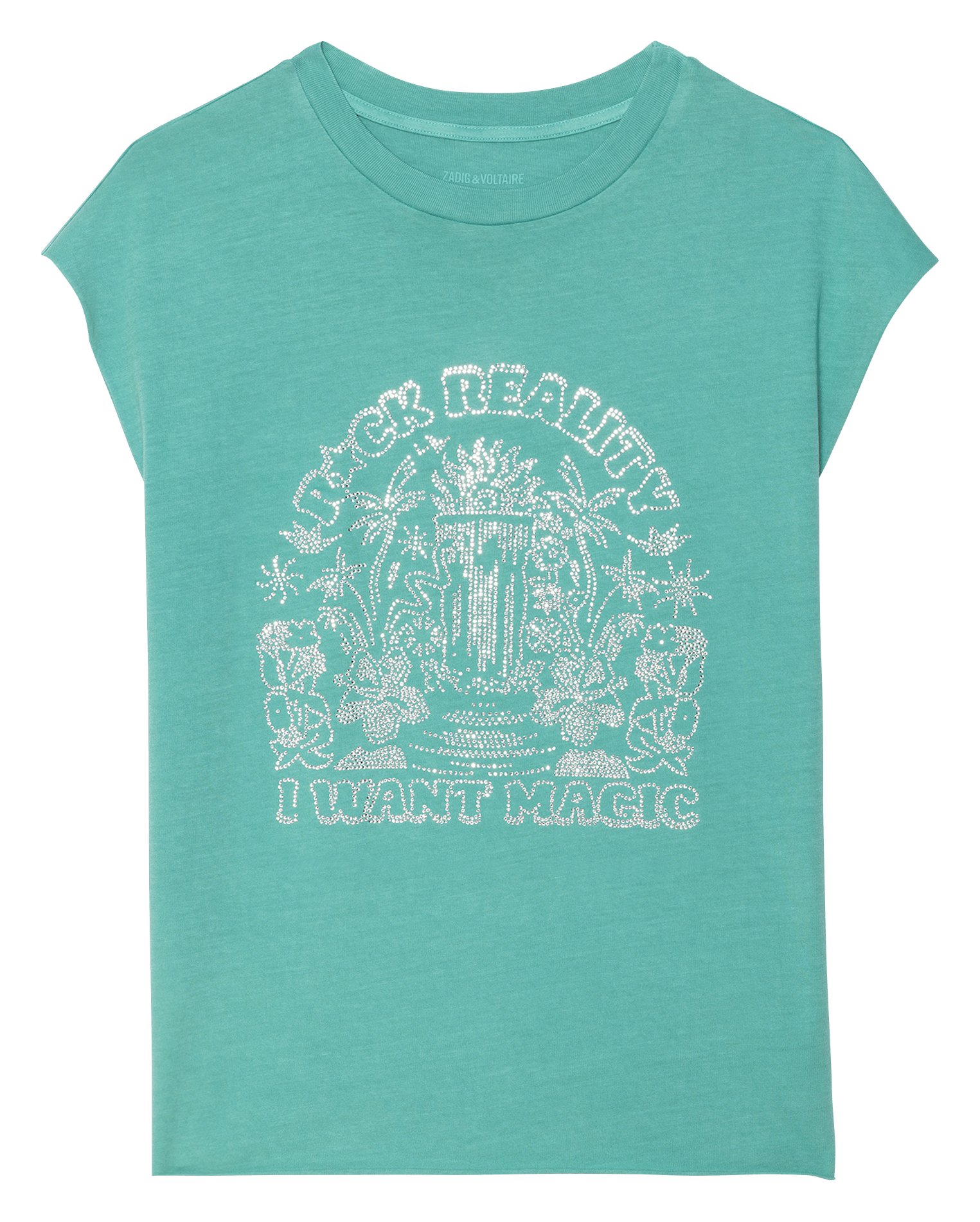 Tee-shirt col rond en coton bio cloe ZADIG&VOLTAIRE Vert