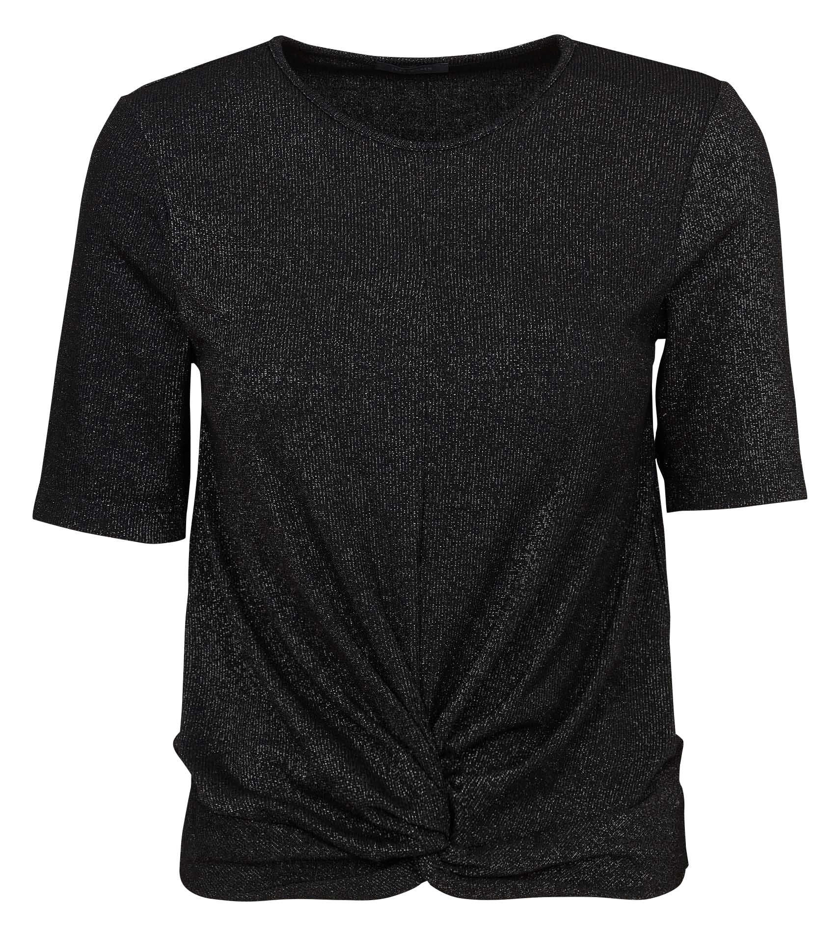 Top droit col rond pailleté IKKS Noir