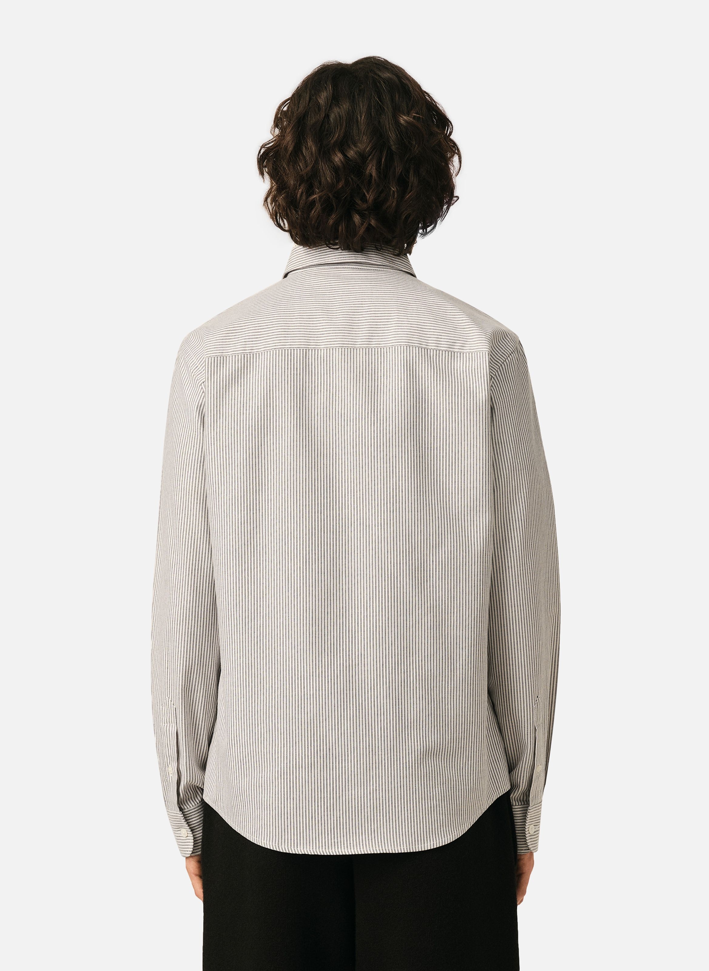 Chemise rayée unisexe en coton ami de coeur AMI PARIS Noir