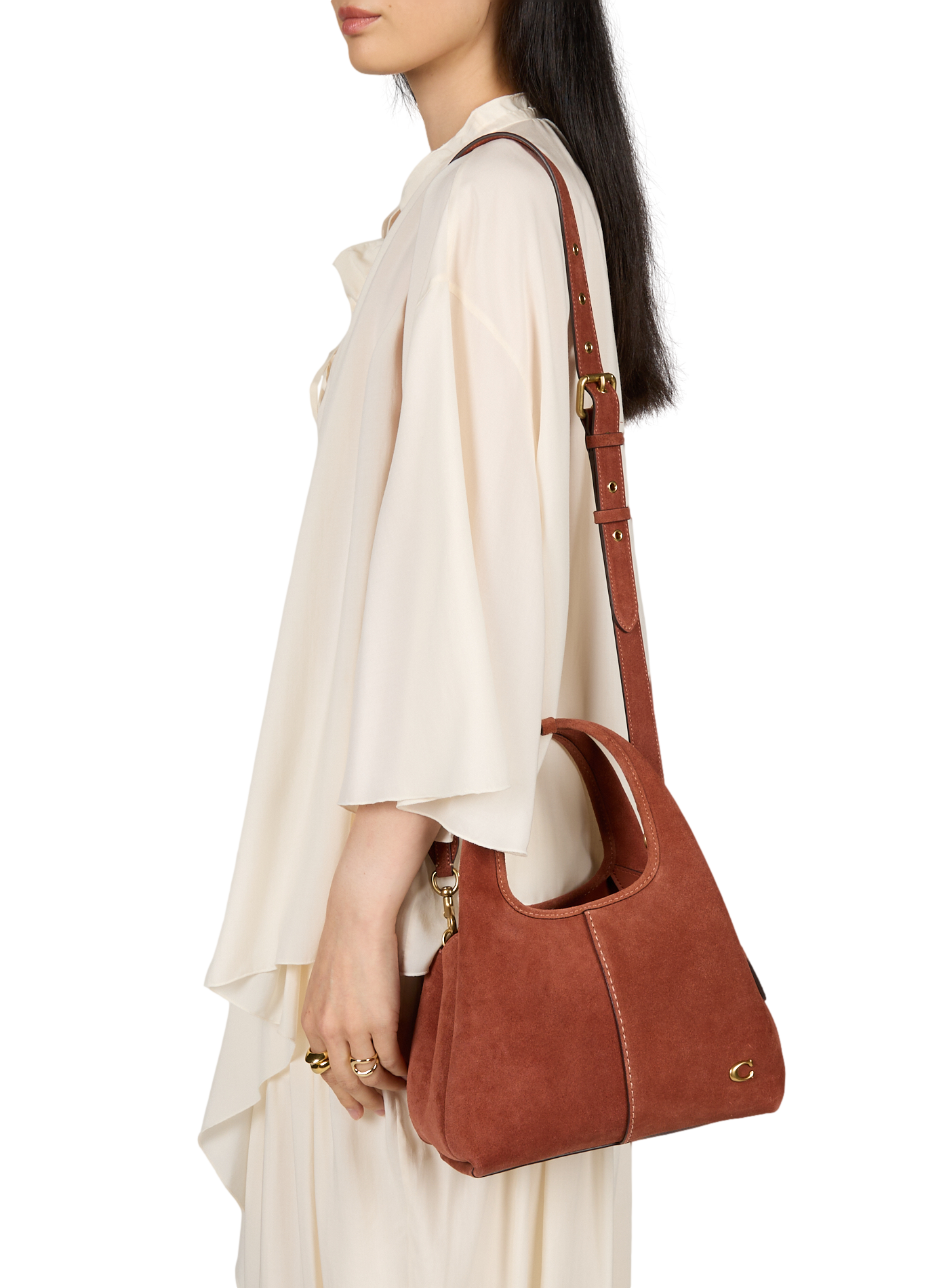 Lederhandtasche Lana COACH Braun