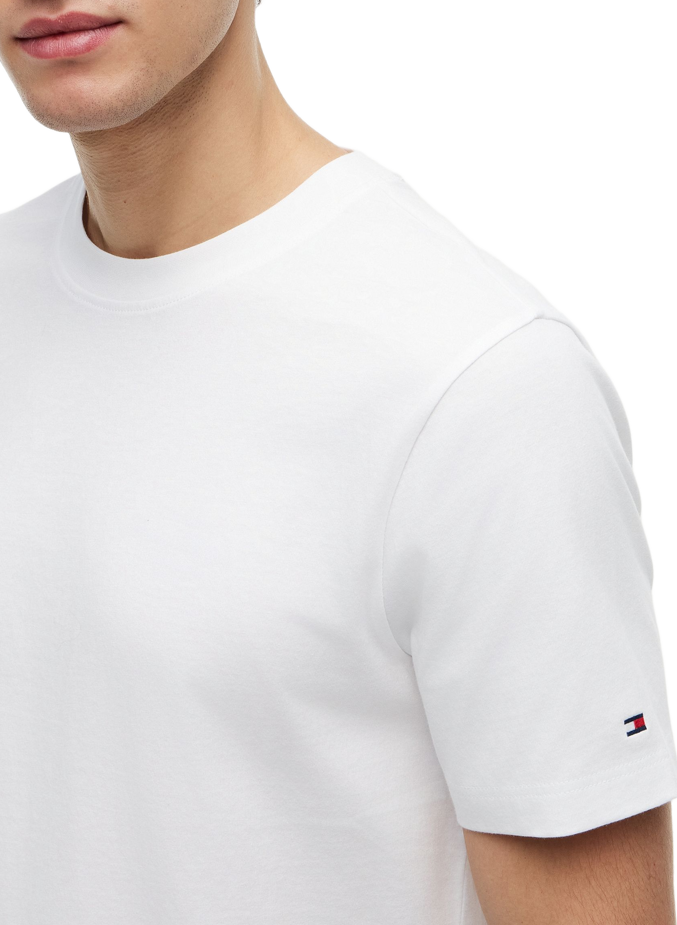 T-shirt droit imprimé en coton TOMMY HILFIGER Blanc