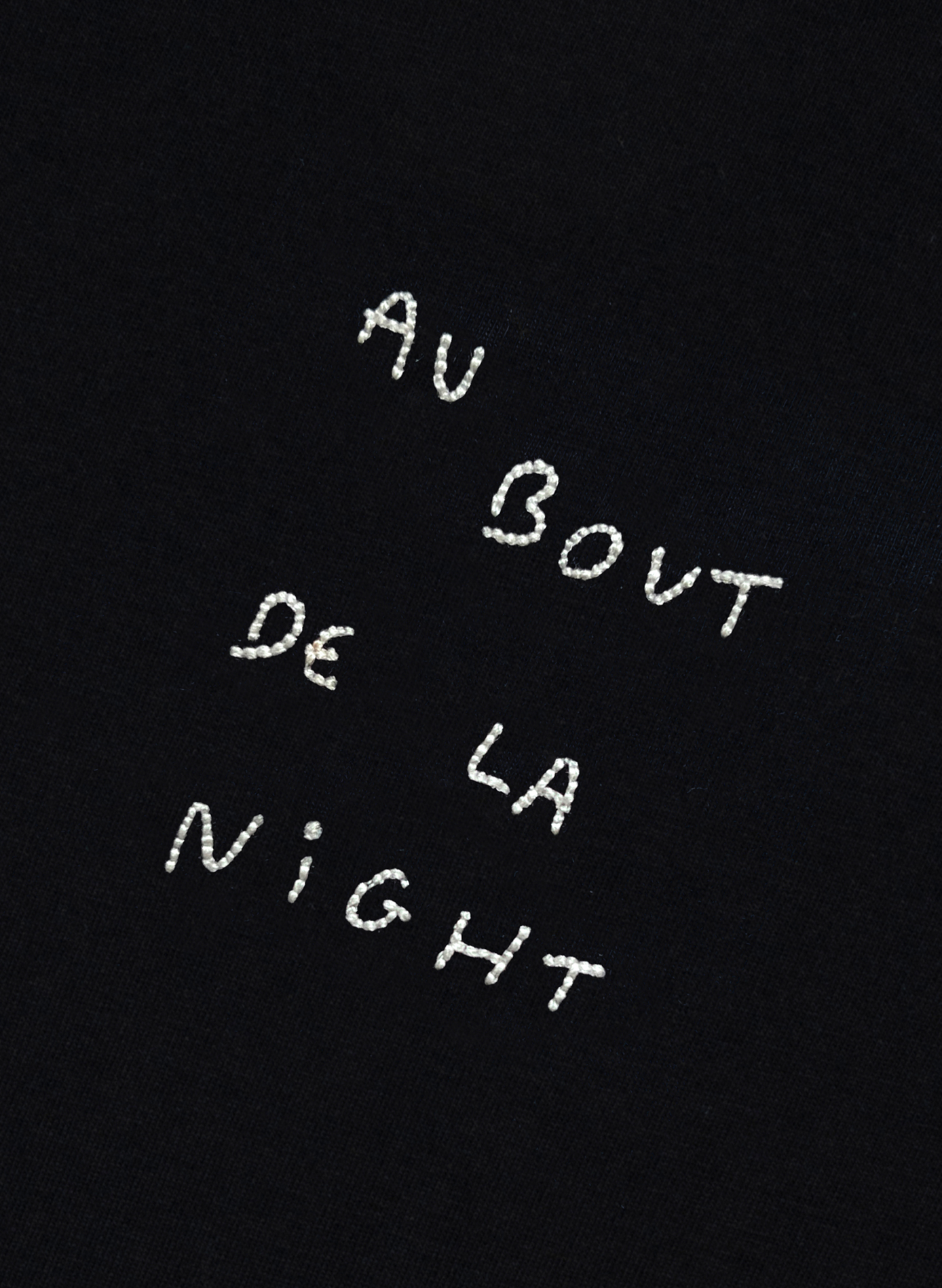 Popincourt embroidered cotton t-shirt MAISON LABICHE Black