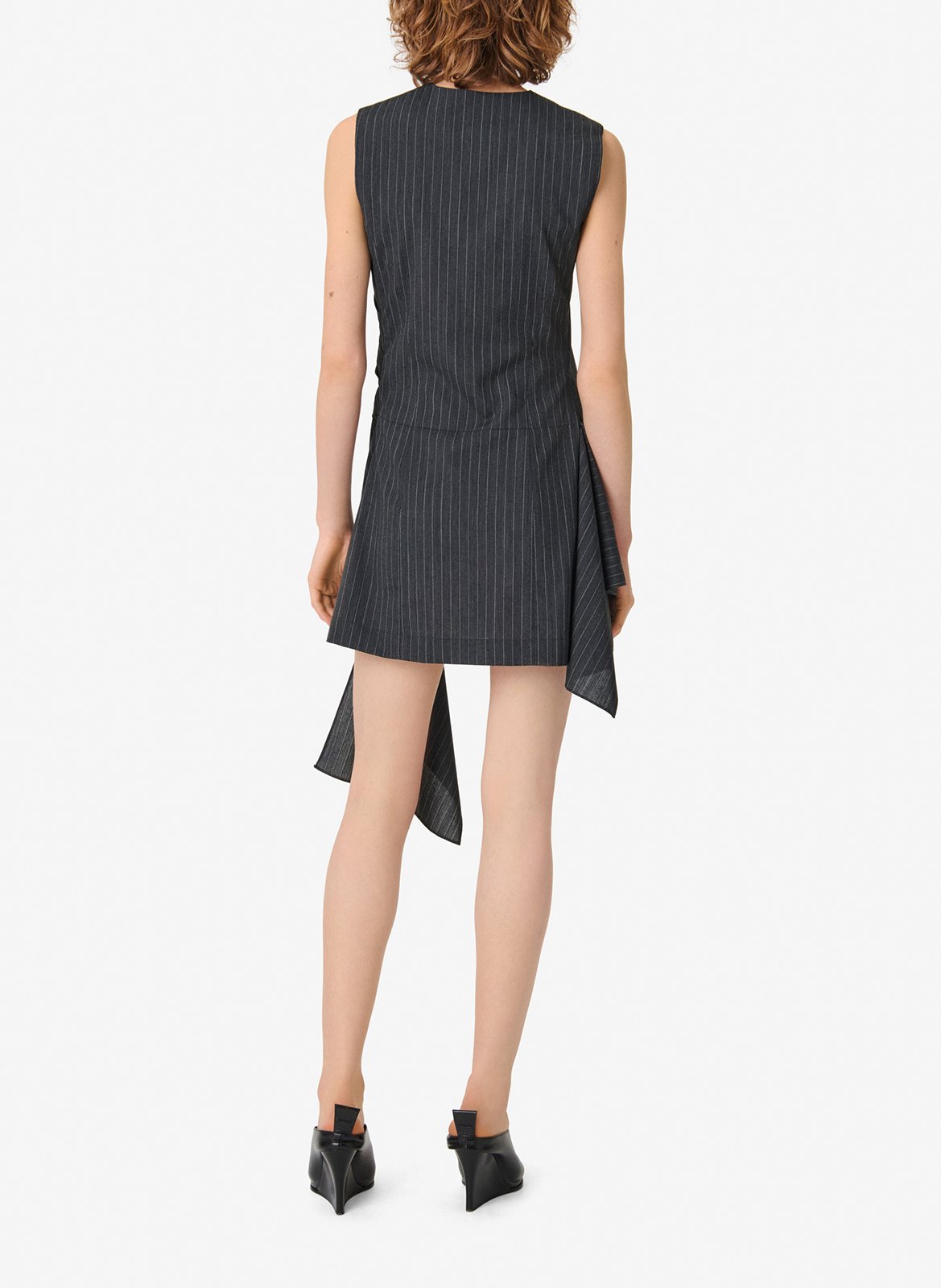 Robe courte rayée en laine mélangée klea IRO Gris