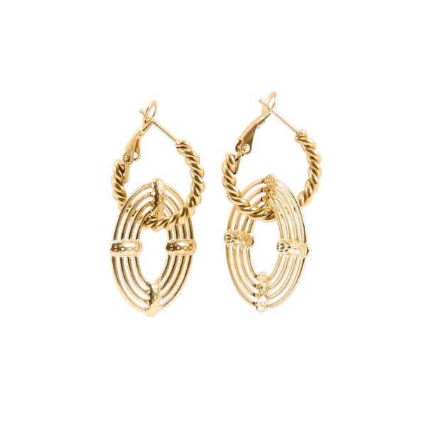Boucles d'oreilles torsadées à pendants Boucles d'oreilles torsadées à pendants