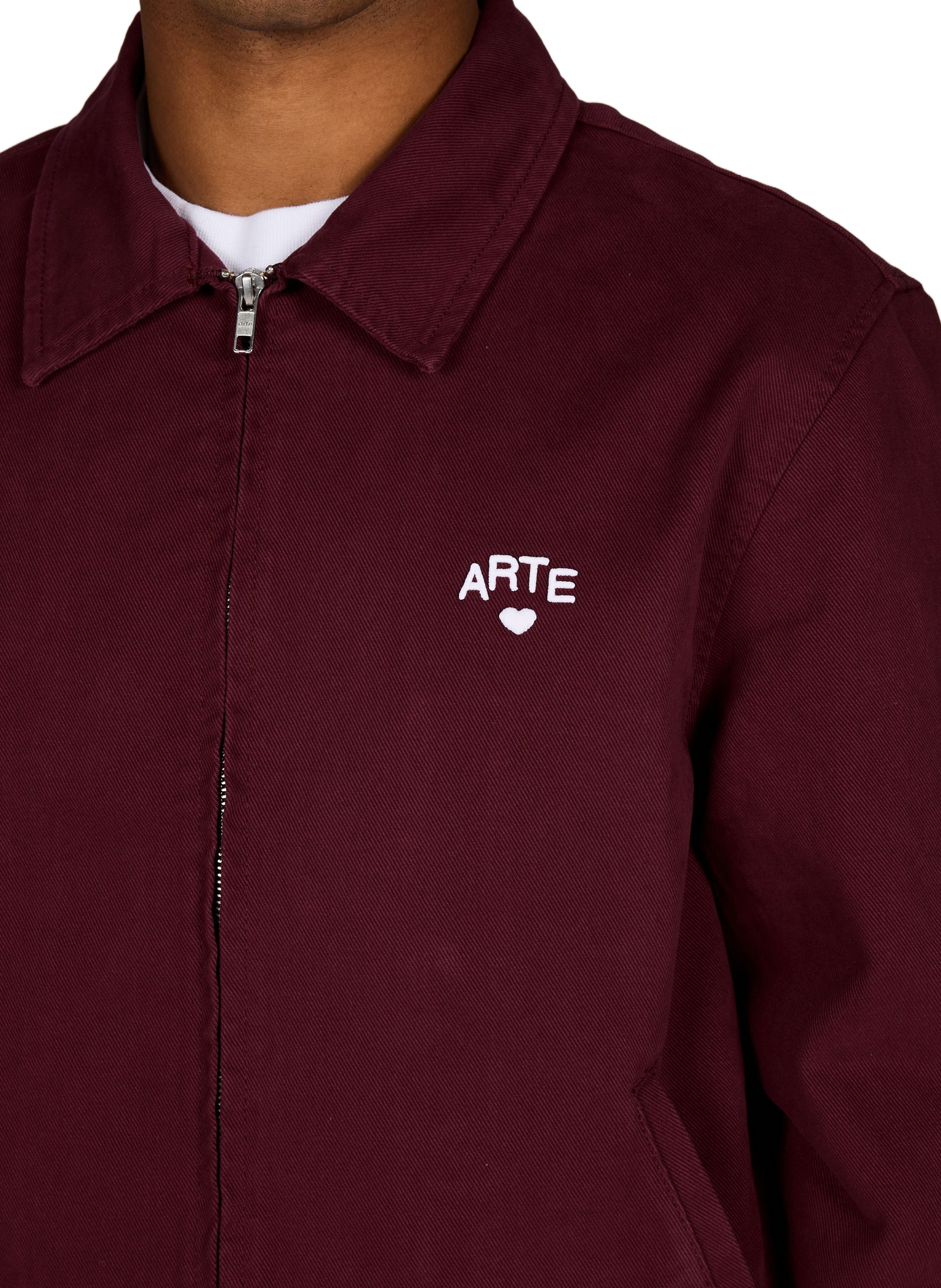 Blouson droite à logo en coton  ARTE ANTWERP Rouge