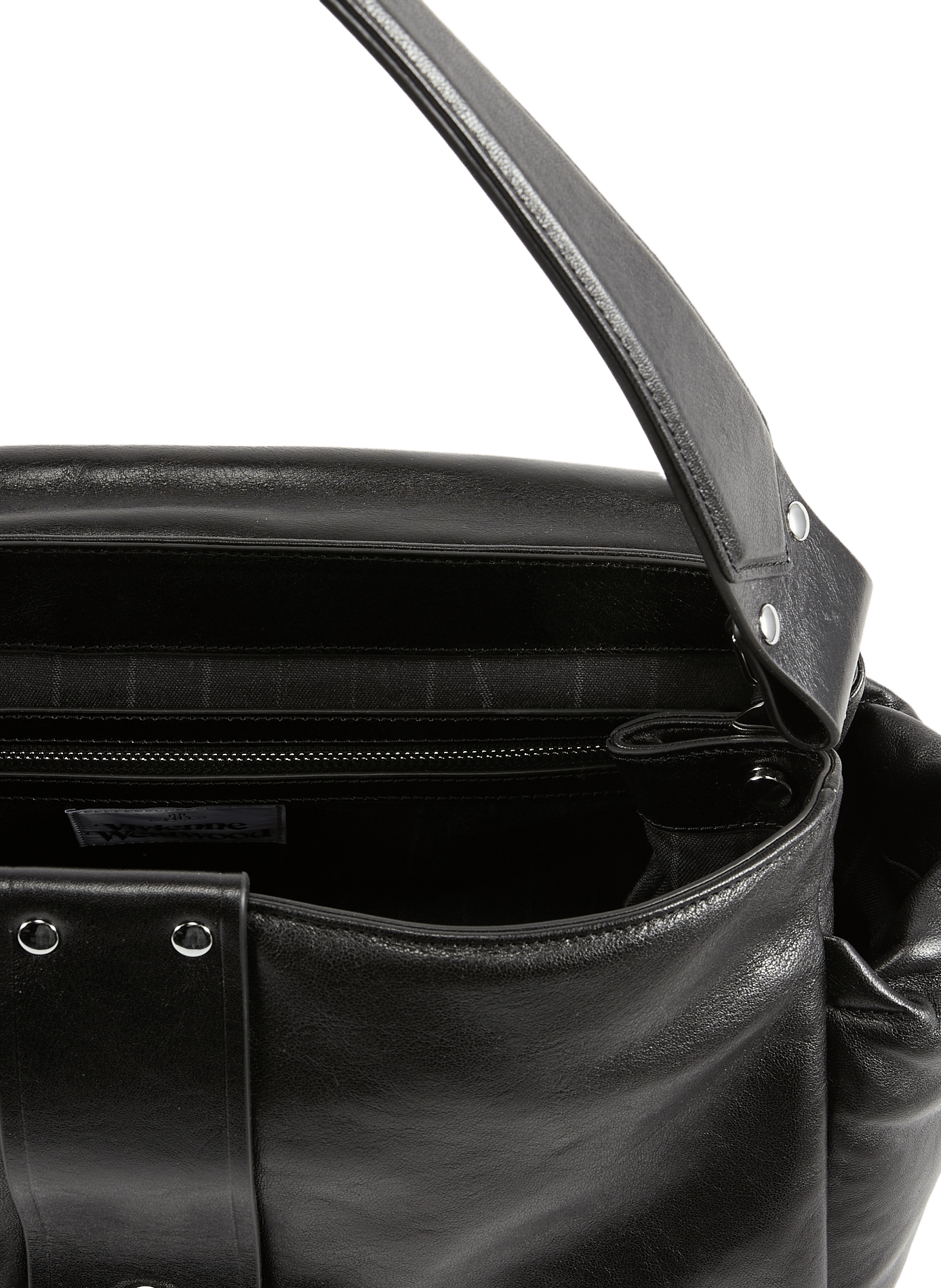 Hazel Treasure XL leather shoulder bag VIVIENNE WESTWOOD Black