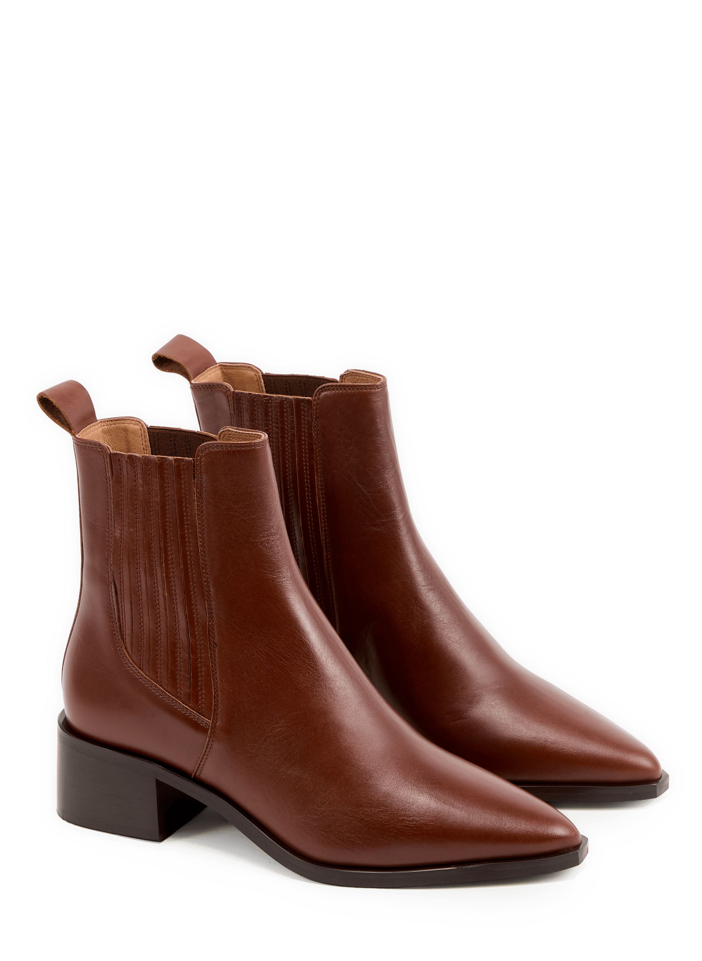 Bottines Beyon à talons en cuir de vachette SAISON 1865 Marron