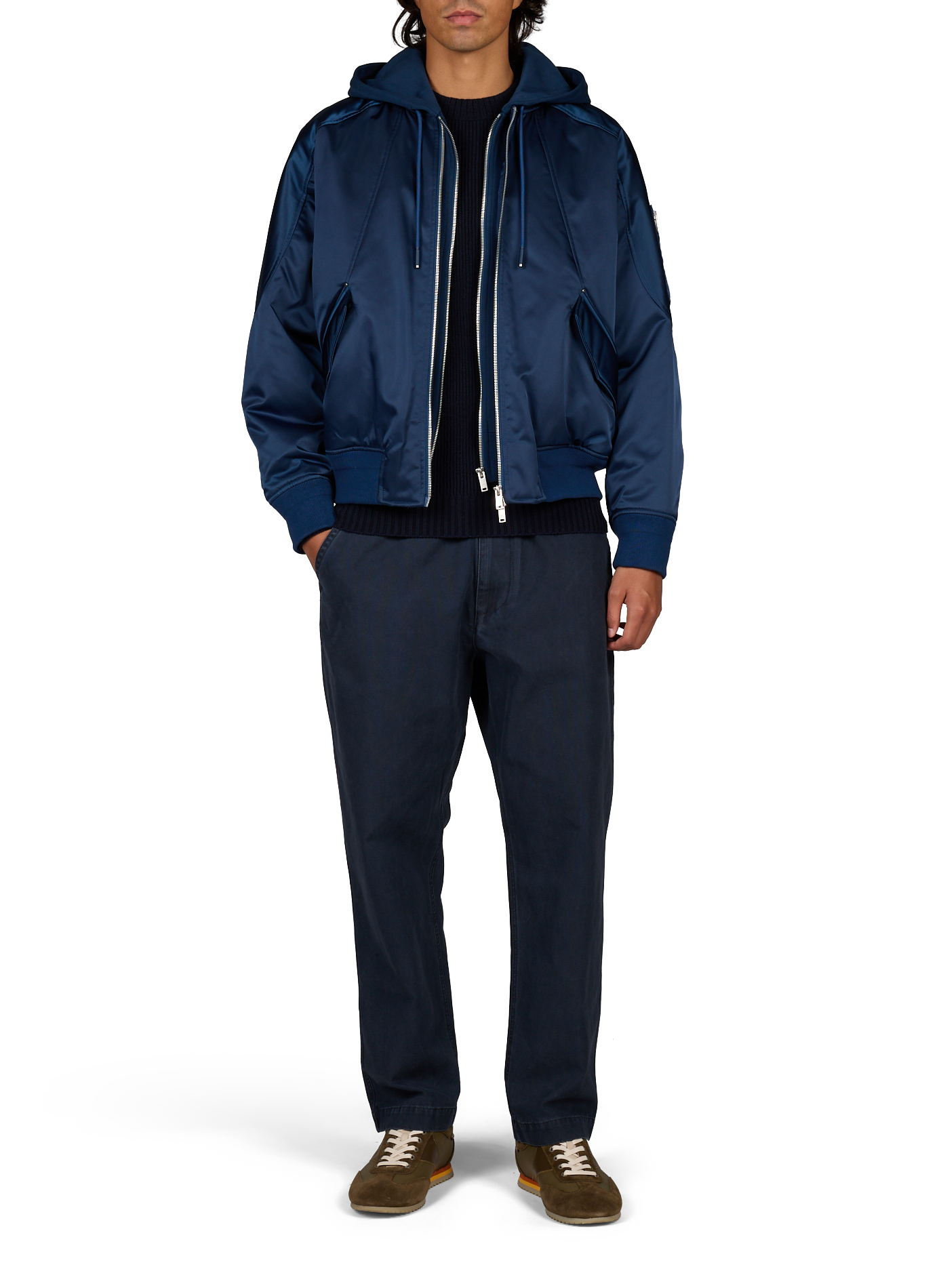 Gewatteerd jack met afneembare capuchon MOOSE KNUCKLES Blauw