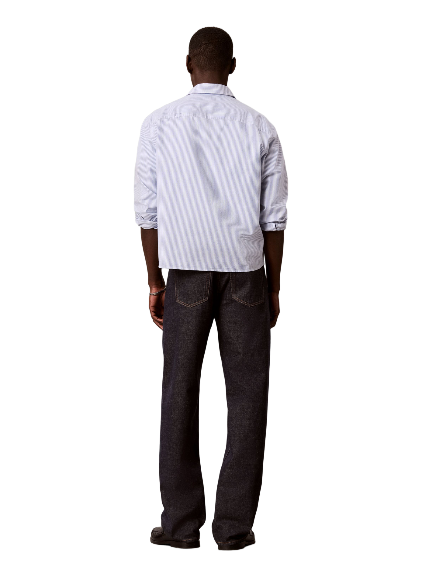 Jean droit en coton CALVIN KLEIN Bleu