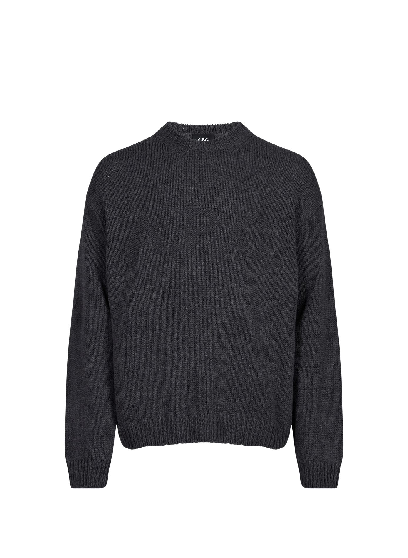 Jersey recto cuello redondo de lana A.P.C. Gris